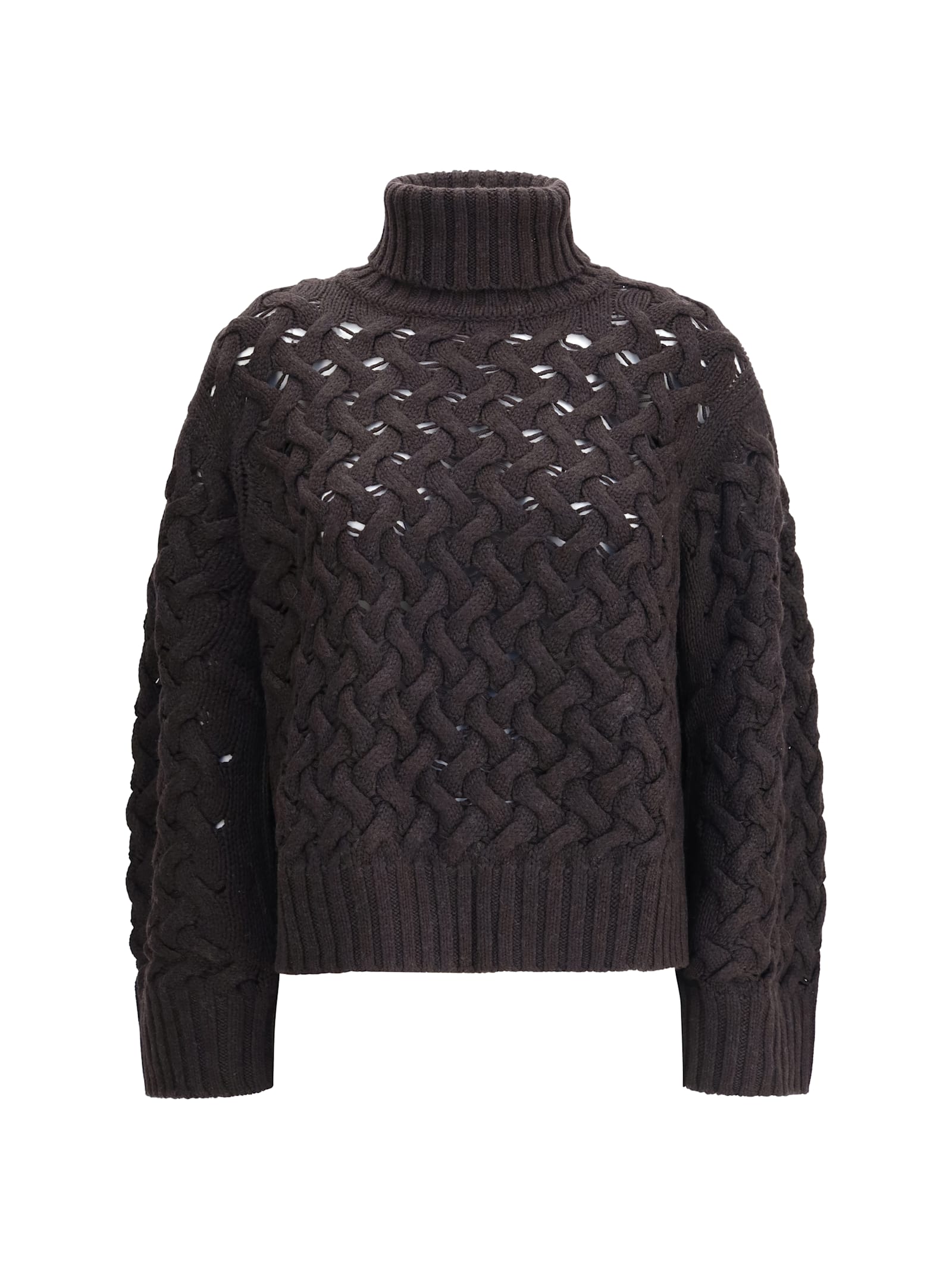 P.a.r.o.s.h P. A.r. O.s. H. Knitted Wool Sweater In Brown