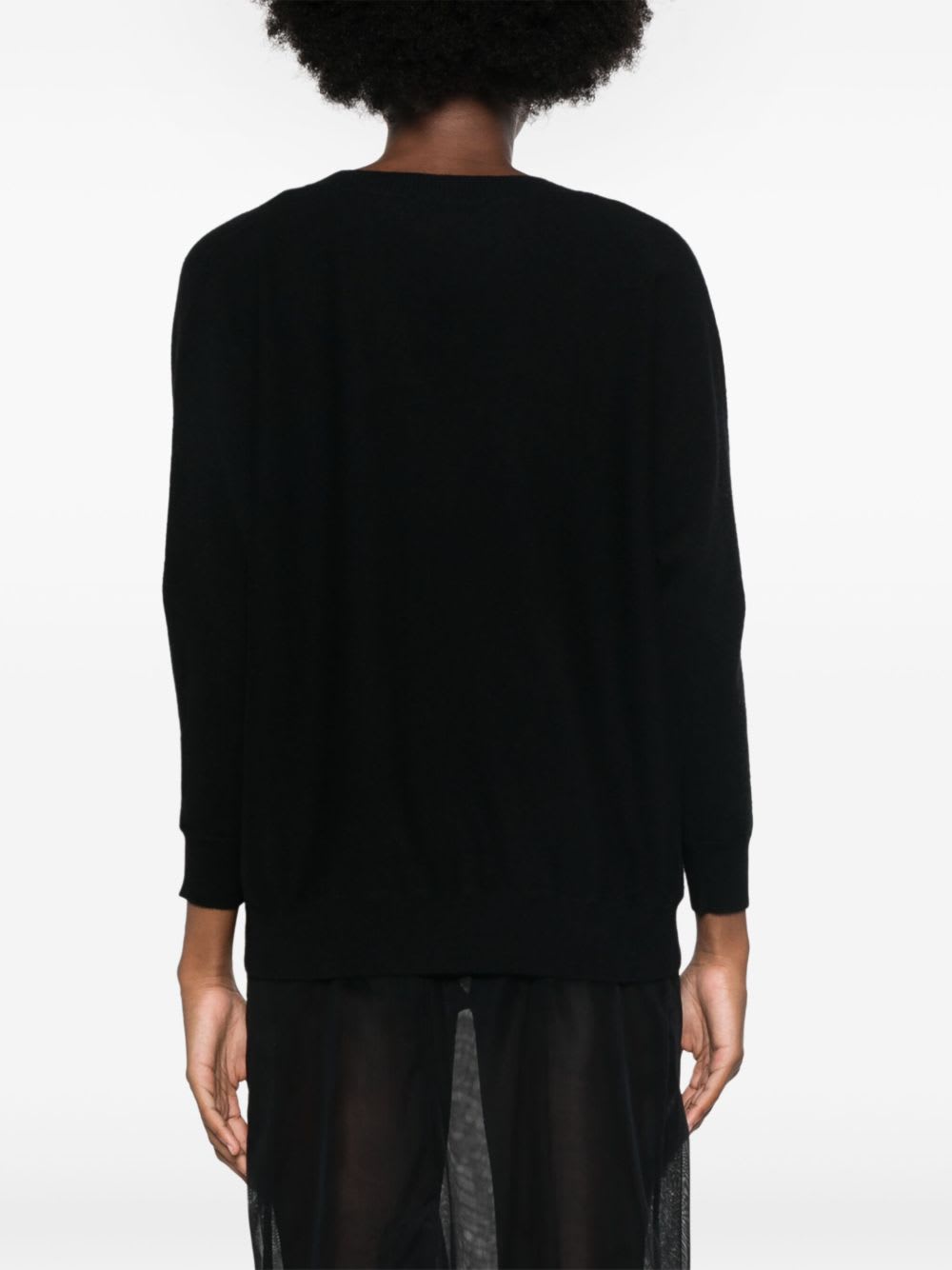 Lisa Yang Black Cashmere Knit Sweater In Black
