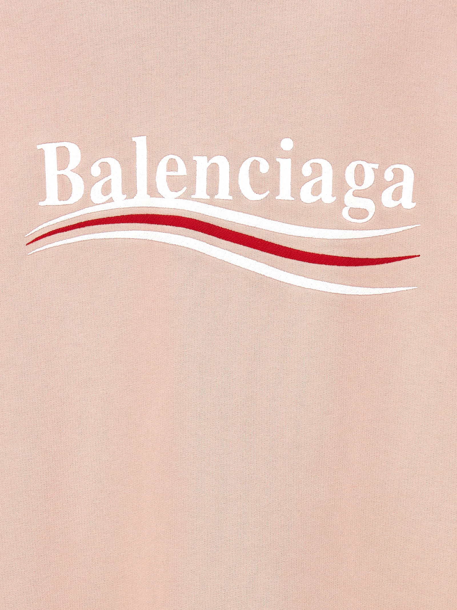 Shop Balenciaga Political Campaign Hoodie In Pink