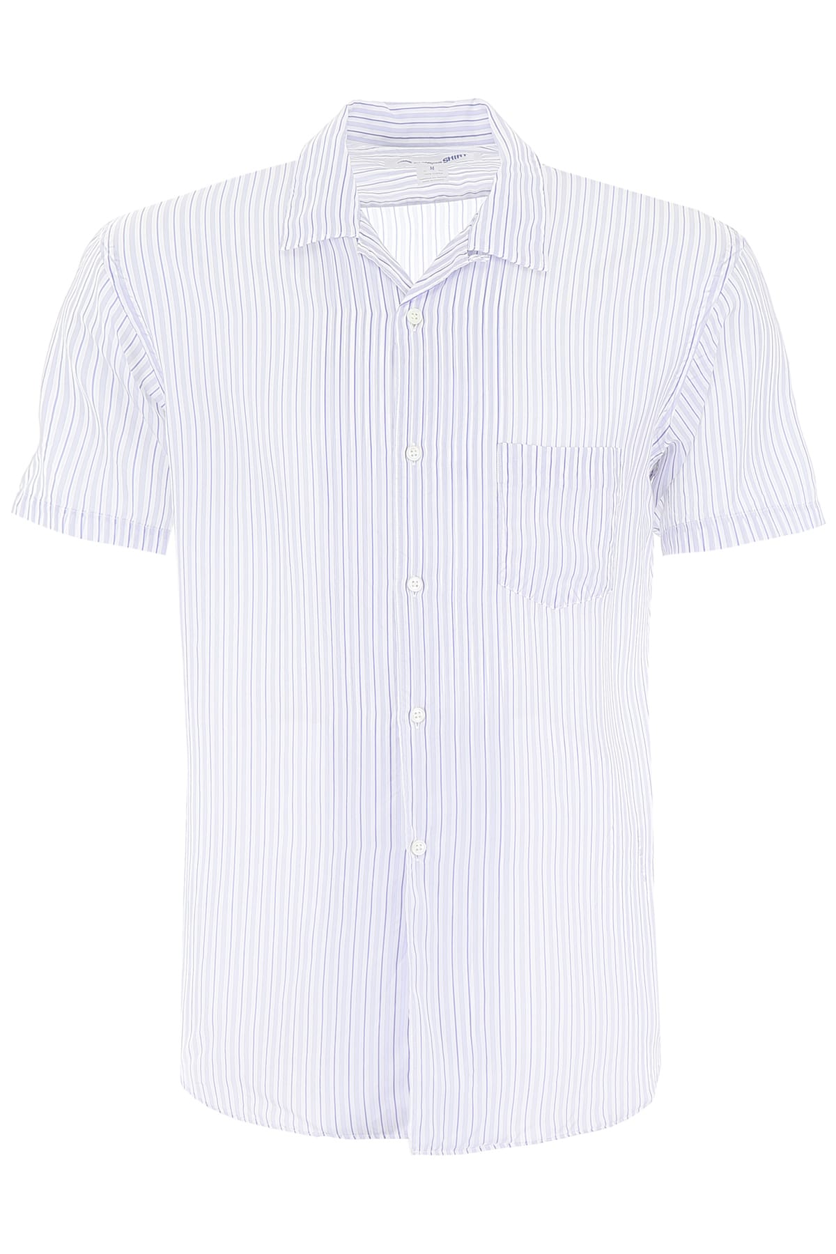 comme des garcons striped shirt short sleeve