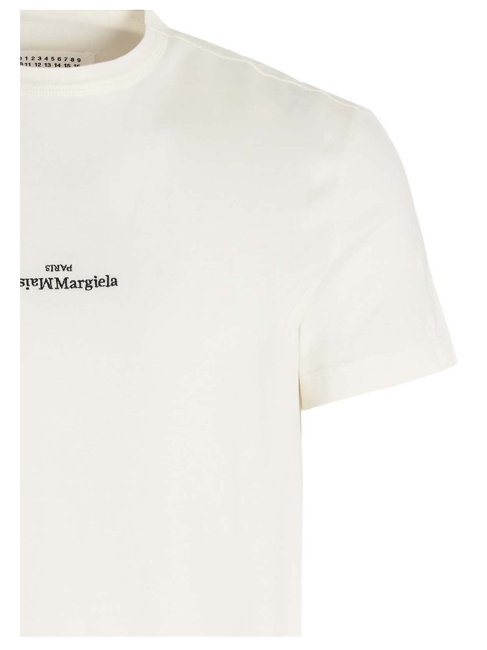 Shop Maison Margiela Paris T-shirt In White
