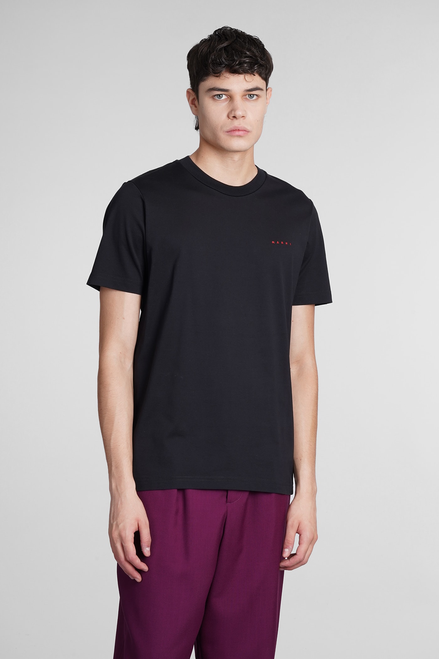Marni T-shirt In Black Cotton Marni