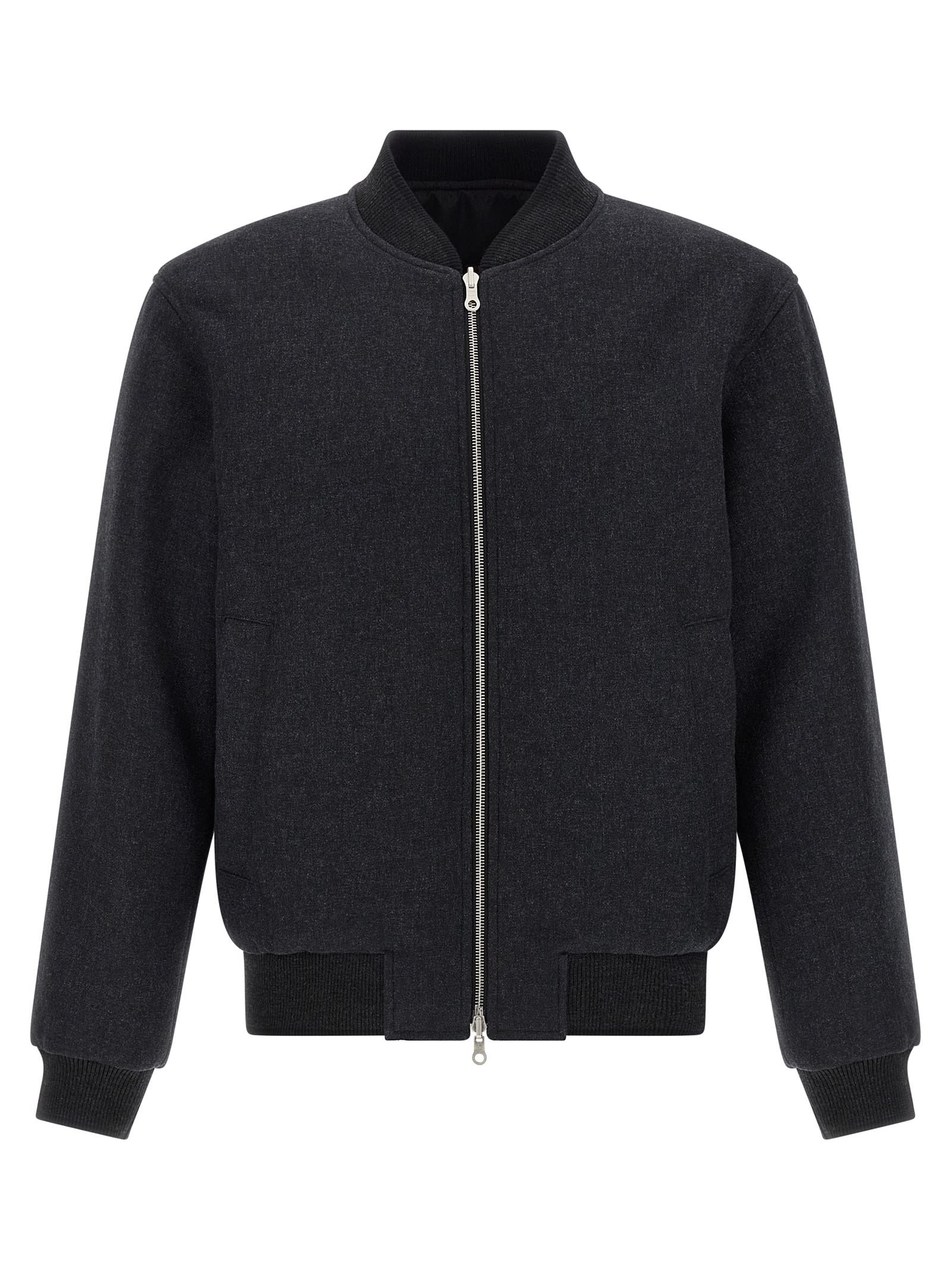 Dries Van Noten Volker Rev Bomber Regular Fit Knitwear Grey In Multi