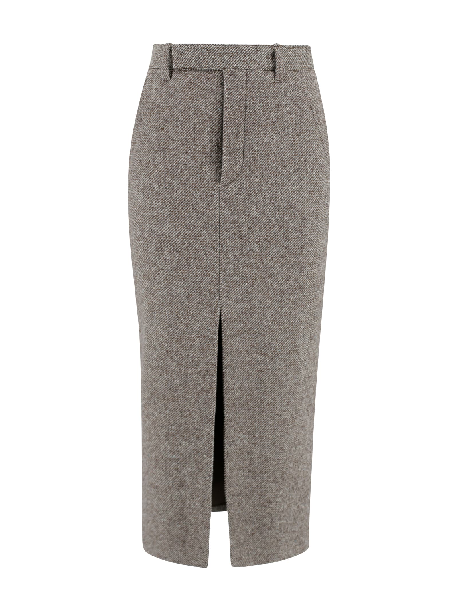 Brunello Cucinelli Pencil Skirt In Gray