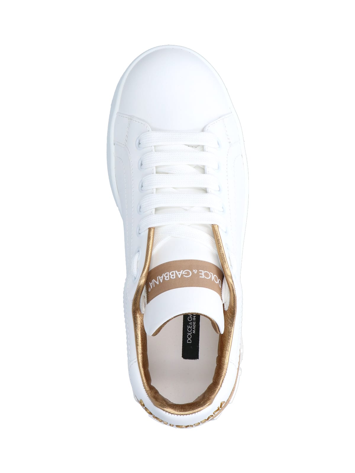 Shop Dolce & Gabbana Portofino Sneakers In Gold