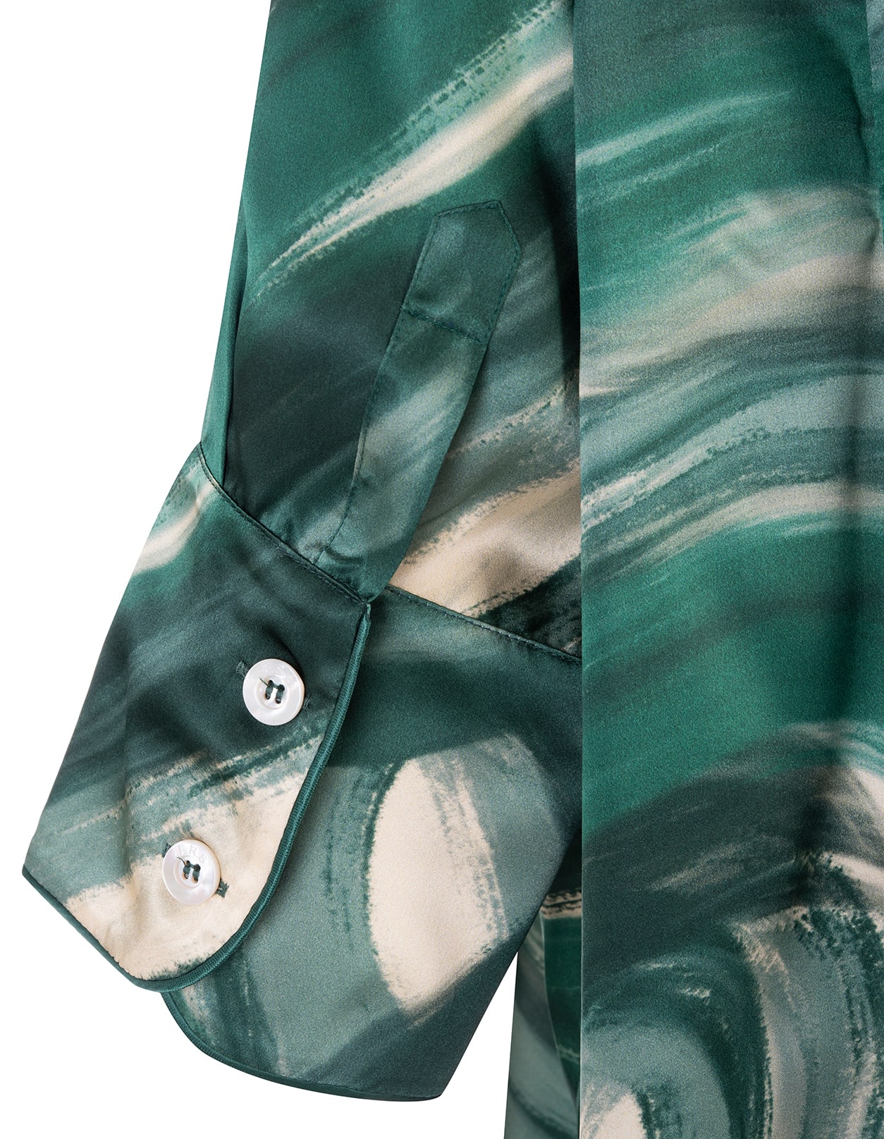 F.R.S FOR RESTLESS SLEEPERS MIDI SILK DRESS WITH GREEN PRINT