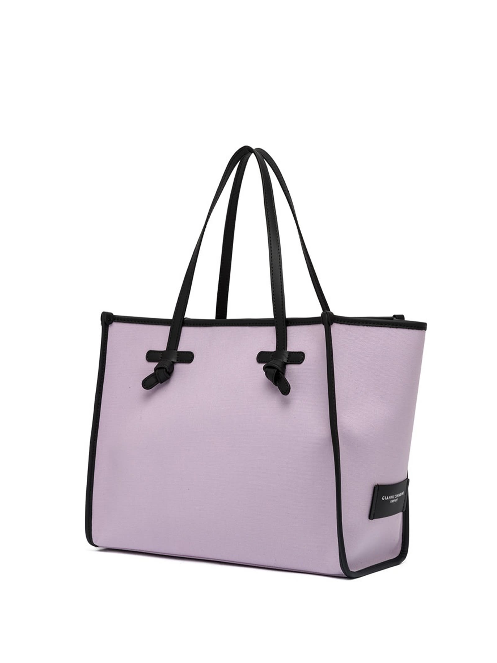 Shop Gianni Chiarini Marcella Lilac Shopping Bag In Lilac-cuoio