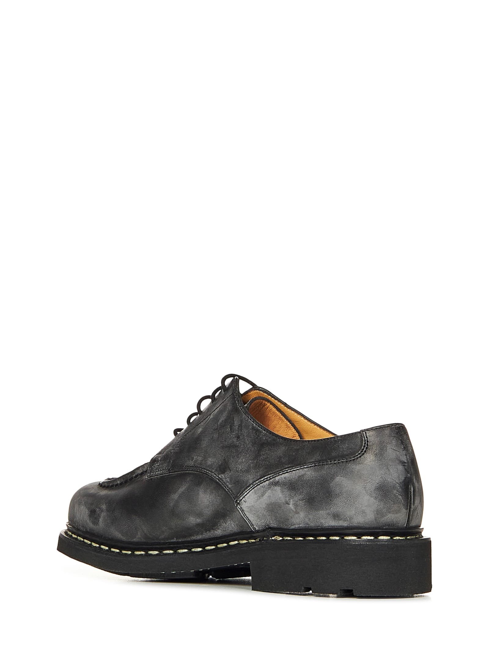 Shop Paraboot Chambord Laced Up In Black