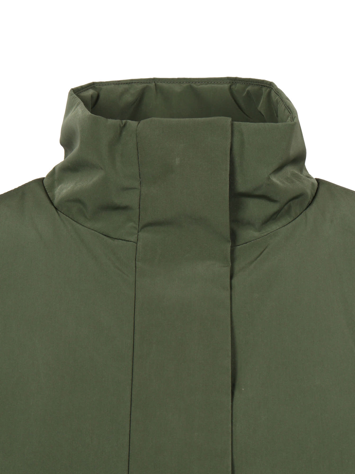 K-way Ella Wool Nylon Mix Down Jacket In Green