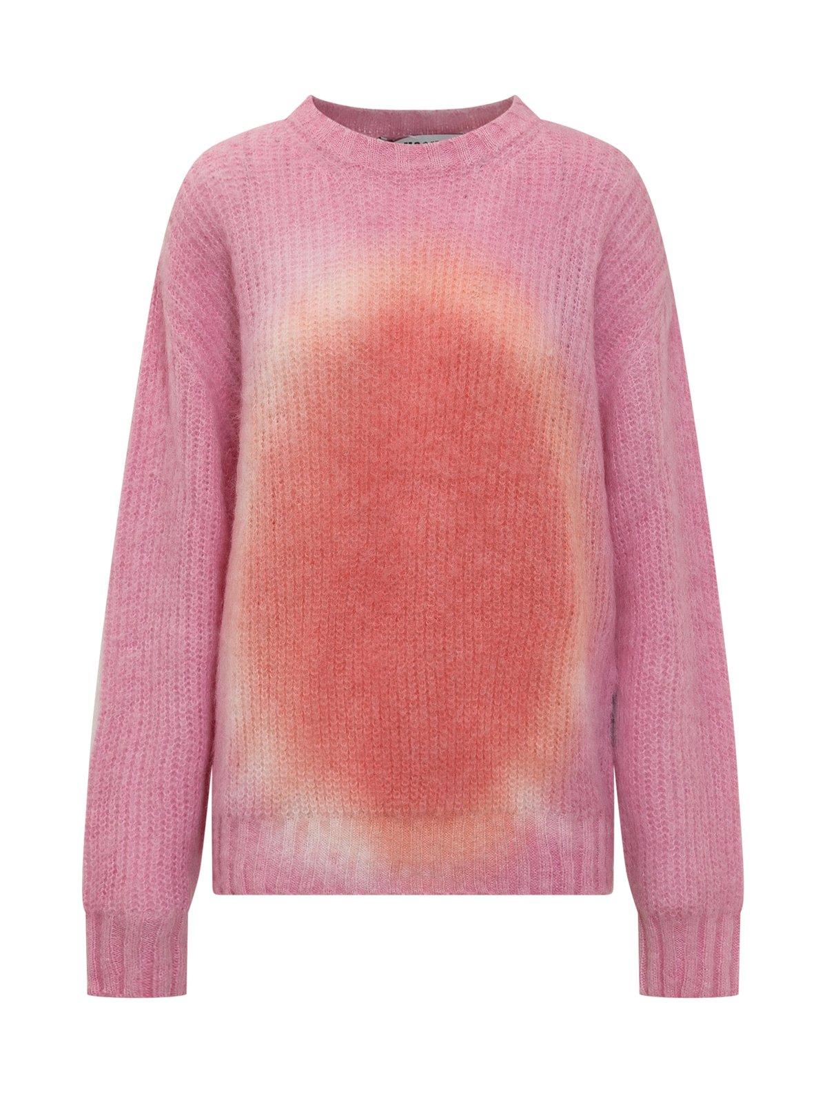 MSGM Color-block Ribbed-knit Sweater