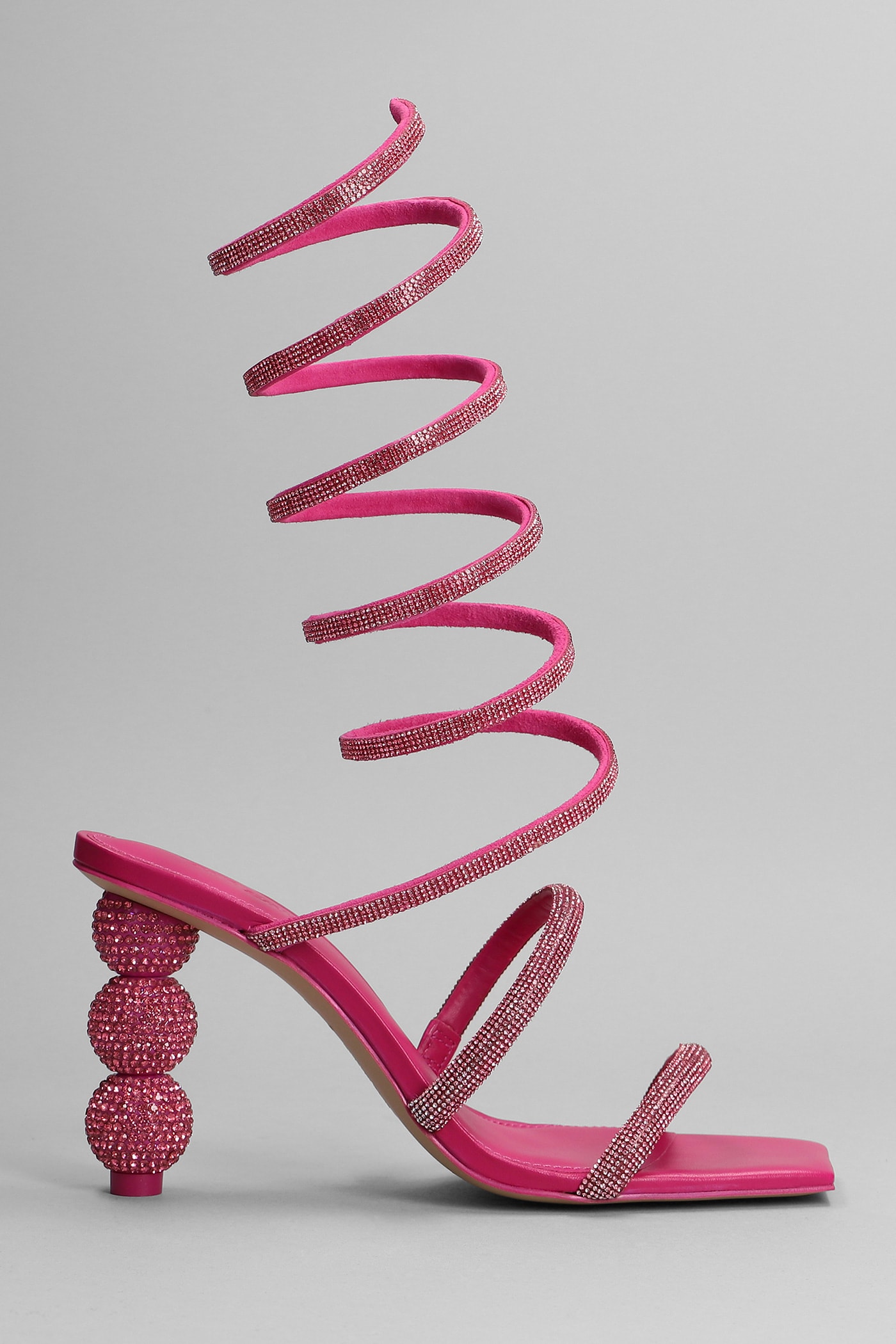 Cult Gaia Lislie Sandals In Fuxia Polyester