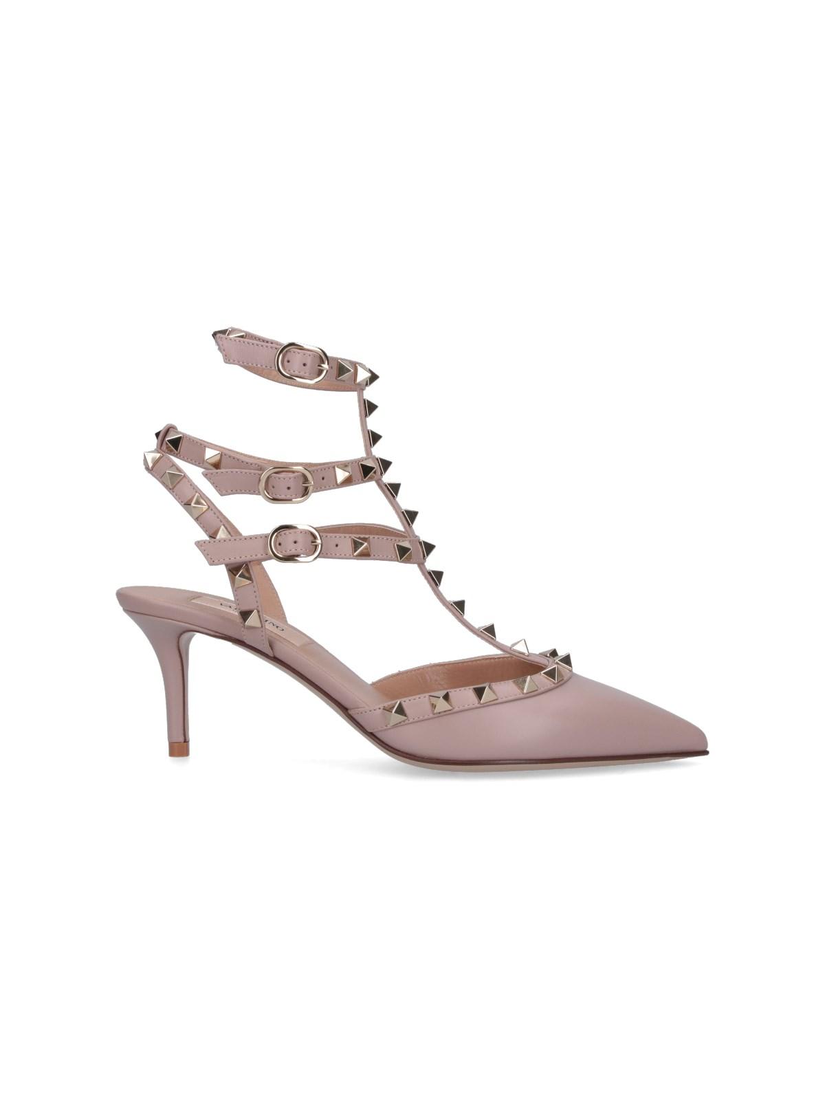 Shop Valentino Rockstud Pumps In Powder