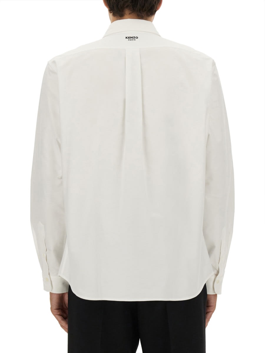 Kenzo Shirt With Boke Flower Embroidery In White