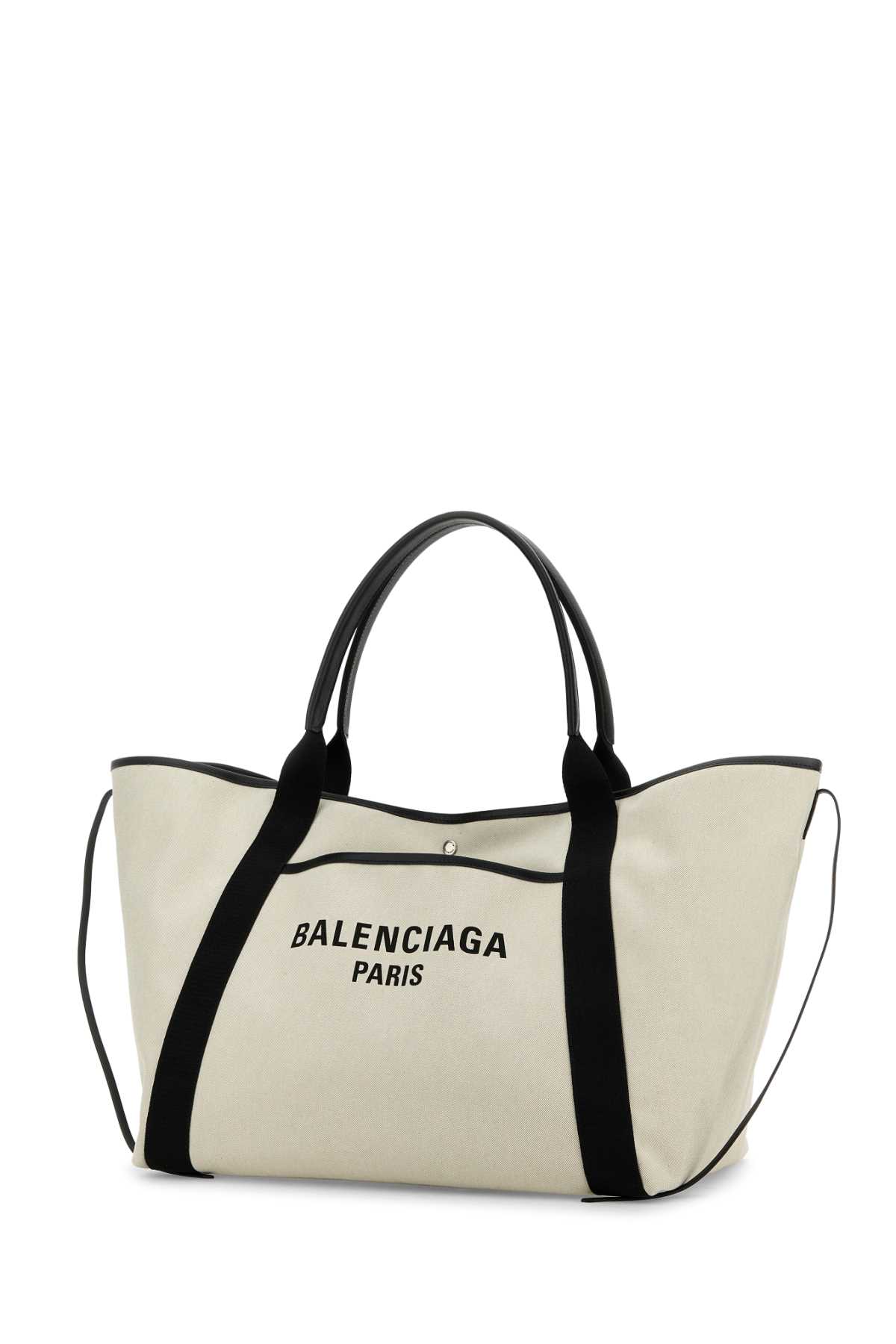 Balenciaga Blackwhite Biarritz S Shopping Bag In Naturalblack