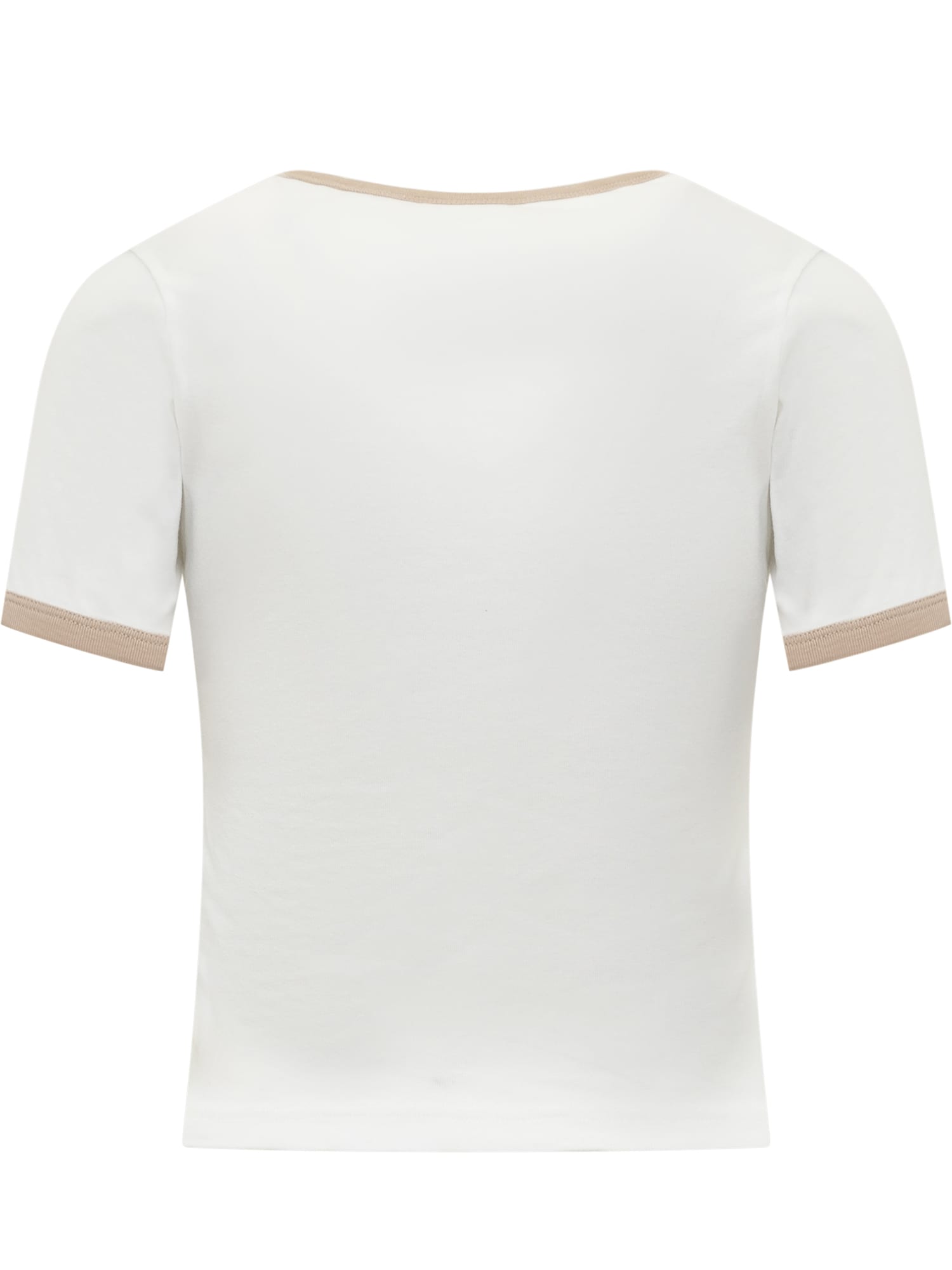 Shop Courrèges T-shirt In Heritage White Sand