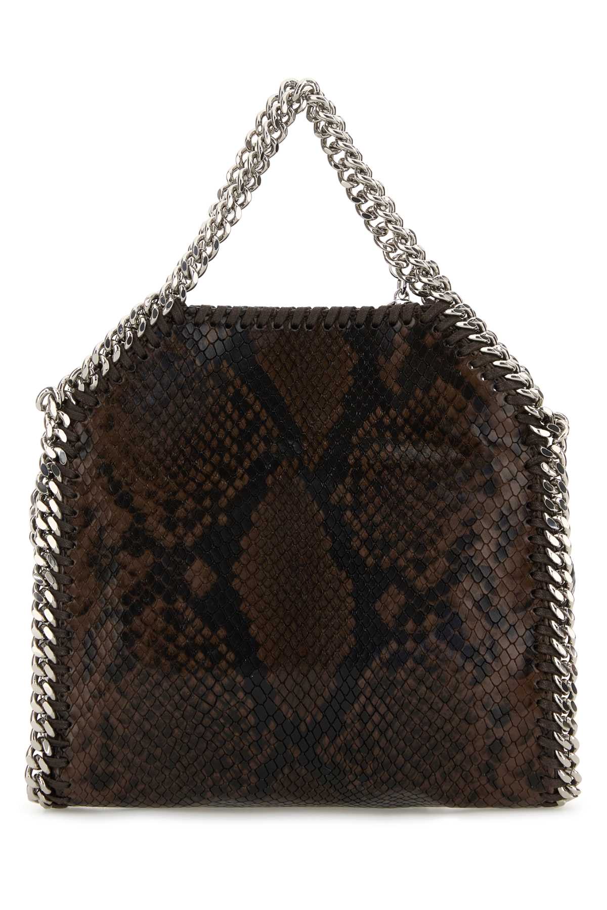Stella Mccartney Printed Shaggy Deer Micro Falabella Handbag In Brown