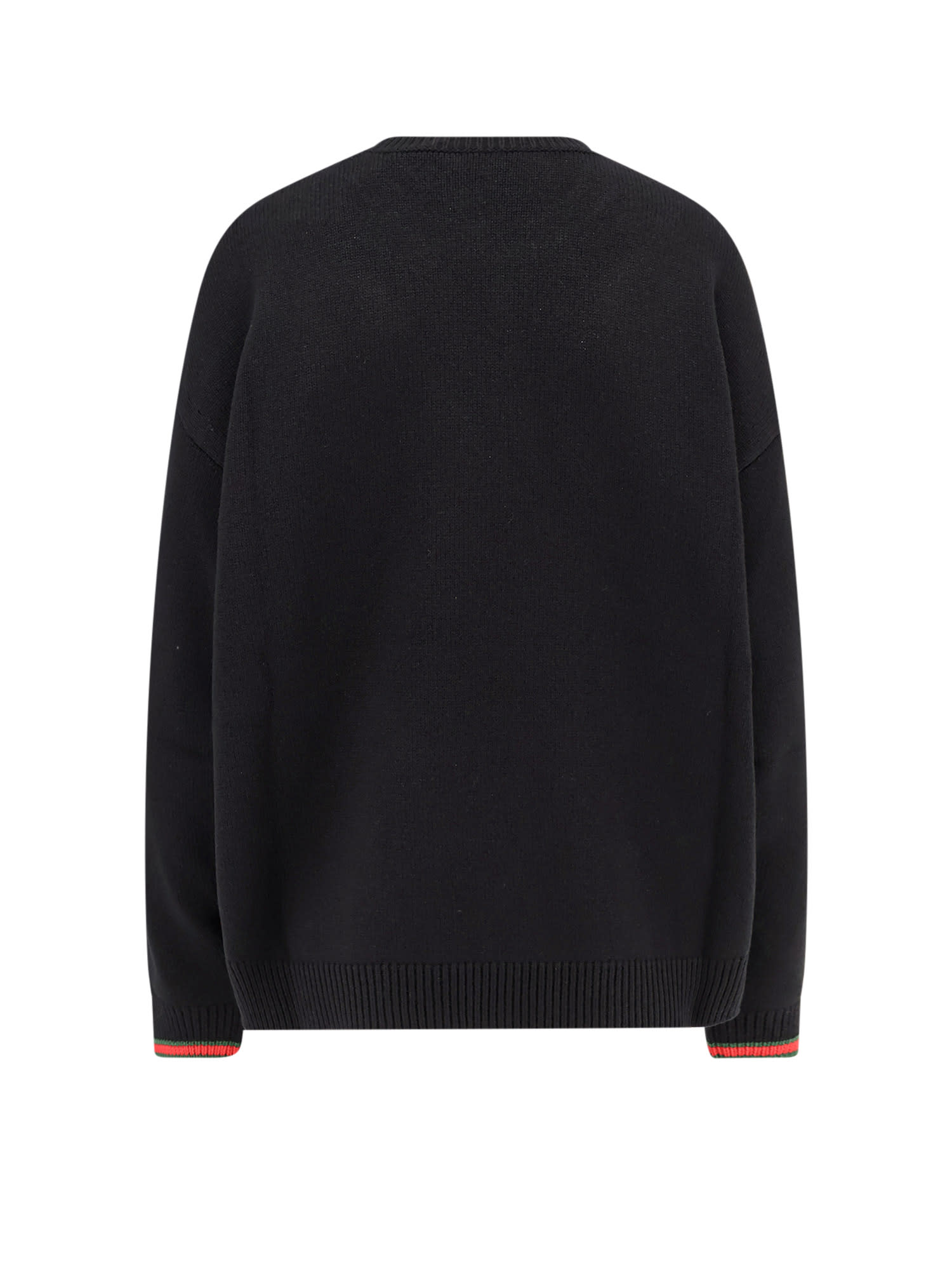 Gucci Cashmere Wool Sweater With Web Trim