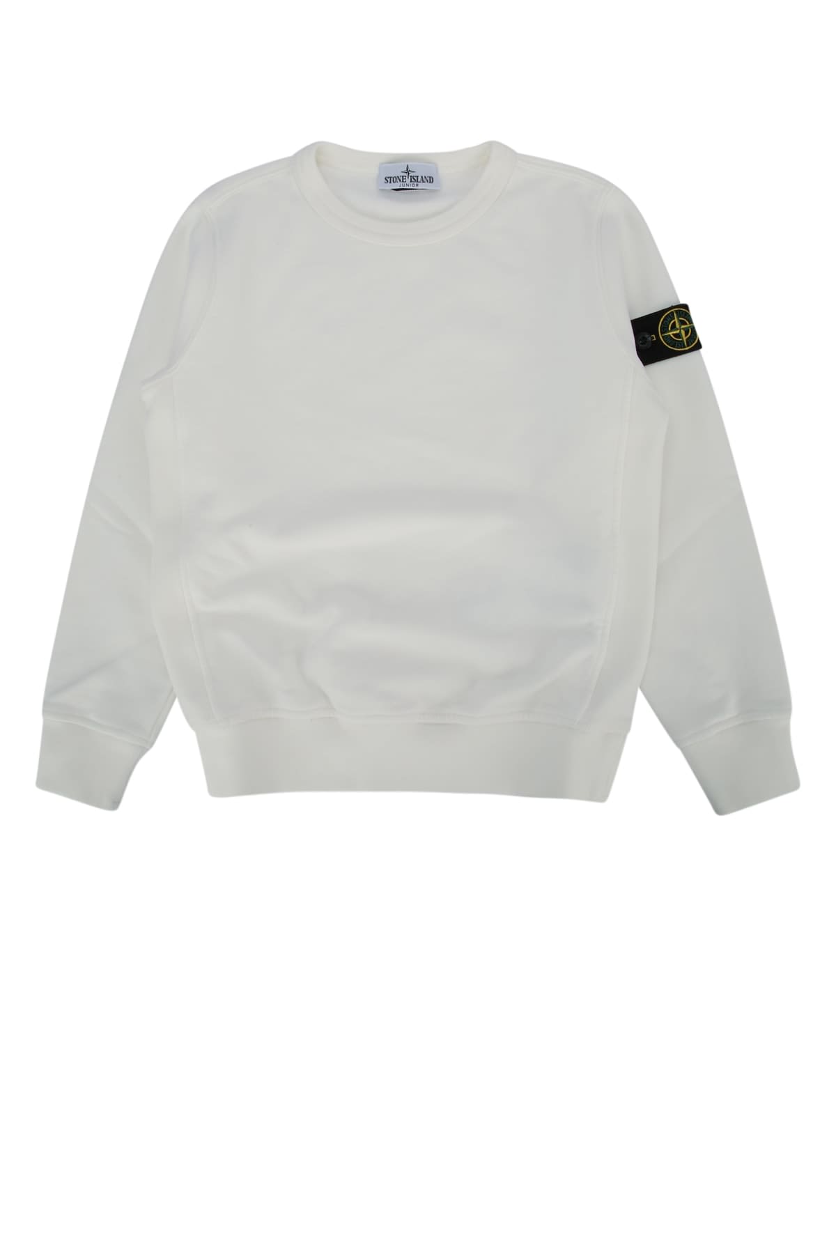 Stone Island Logo-patch Sweatshirt In White