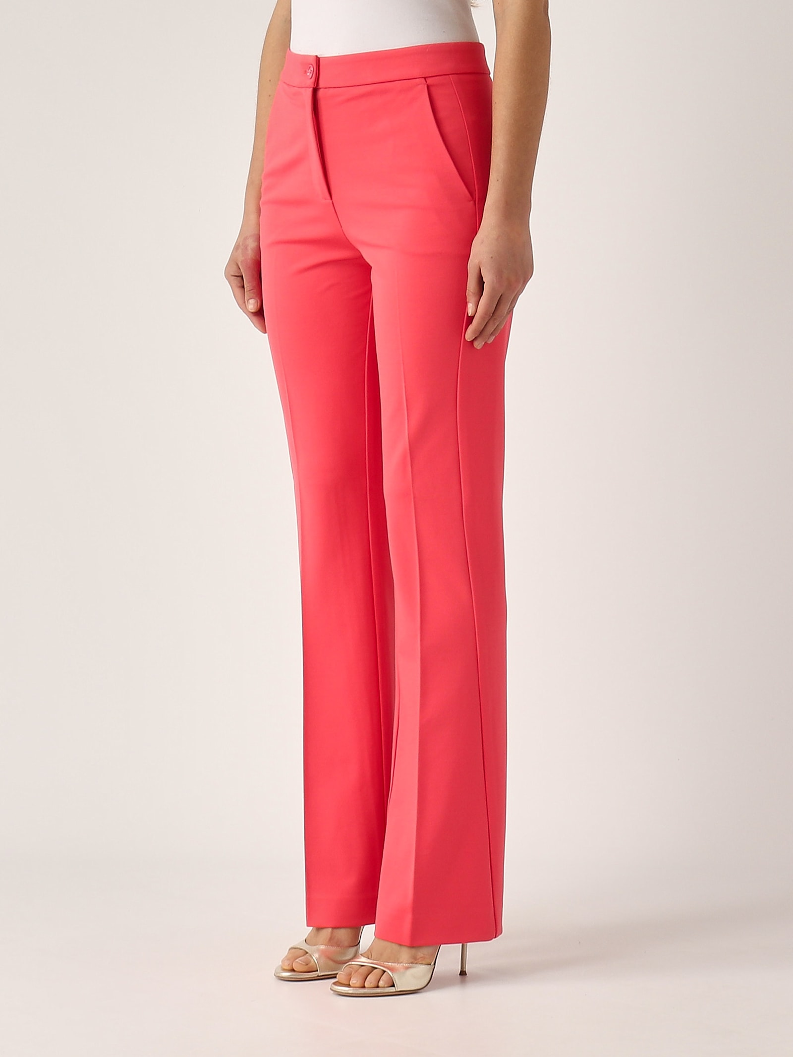 Pinko Resta Pantalone Punto Stoffa Trousers In Corallo