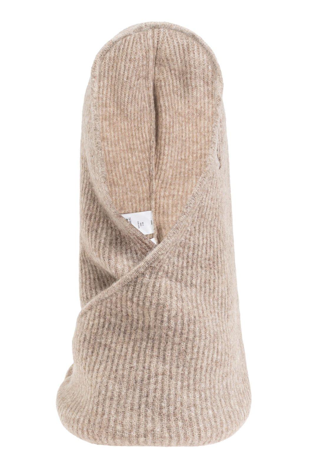 Ganni Wool Hood With Tie In White