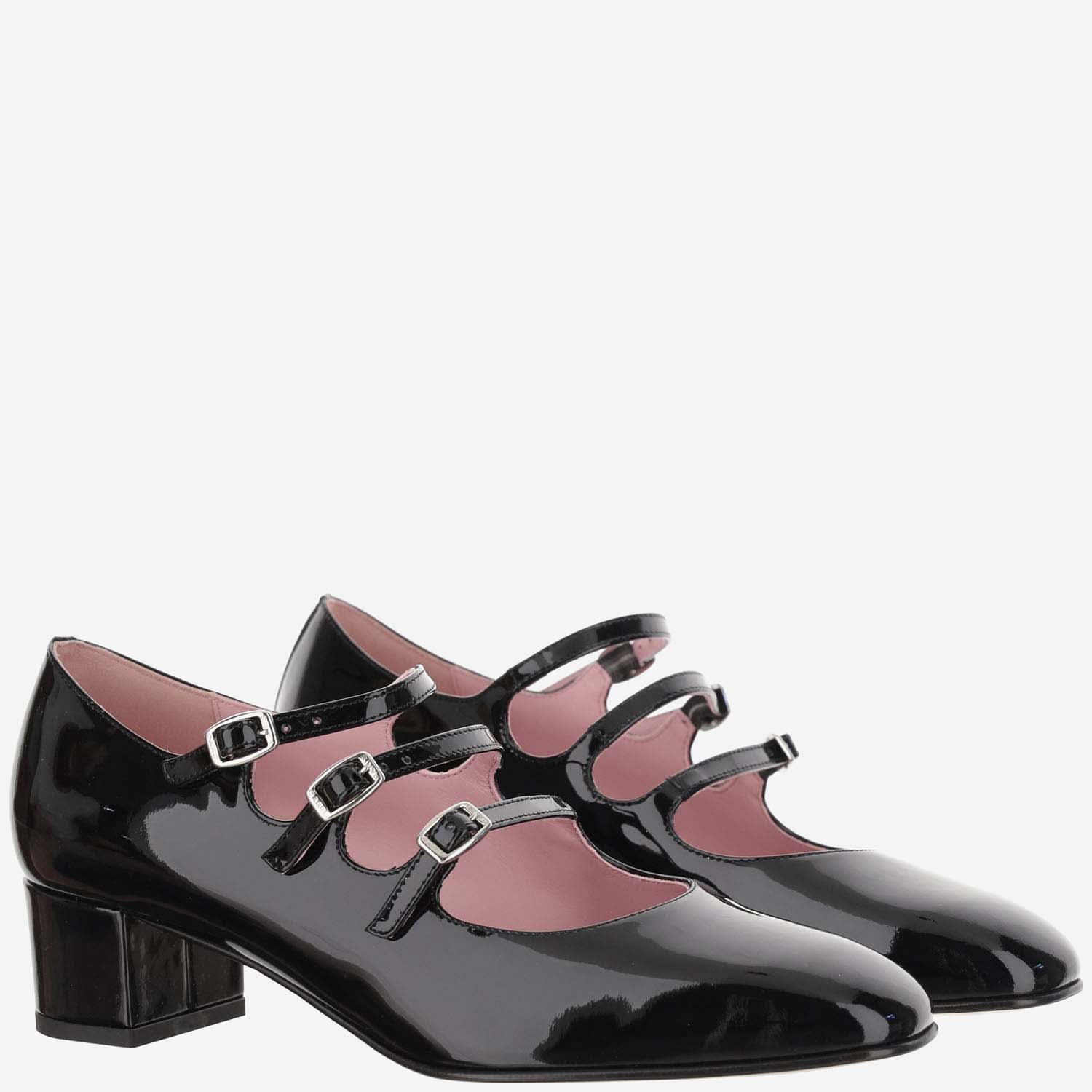 Shop Carel Patent Leather Ballet Flats In Black