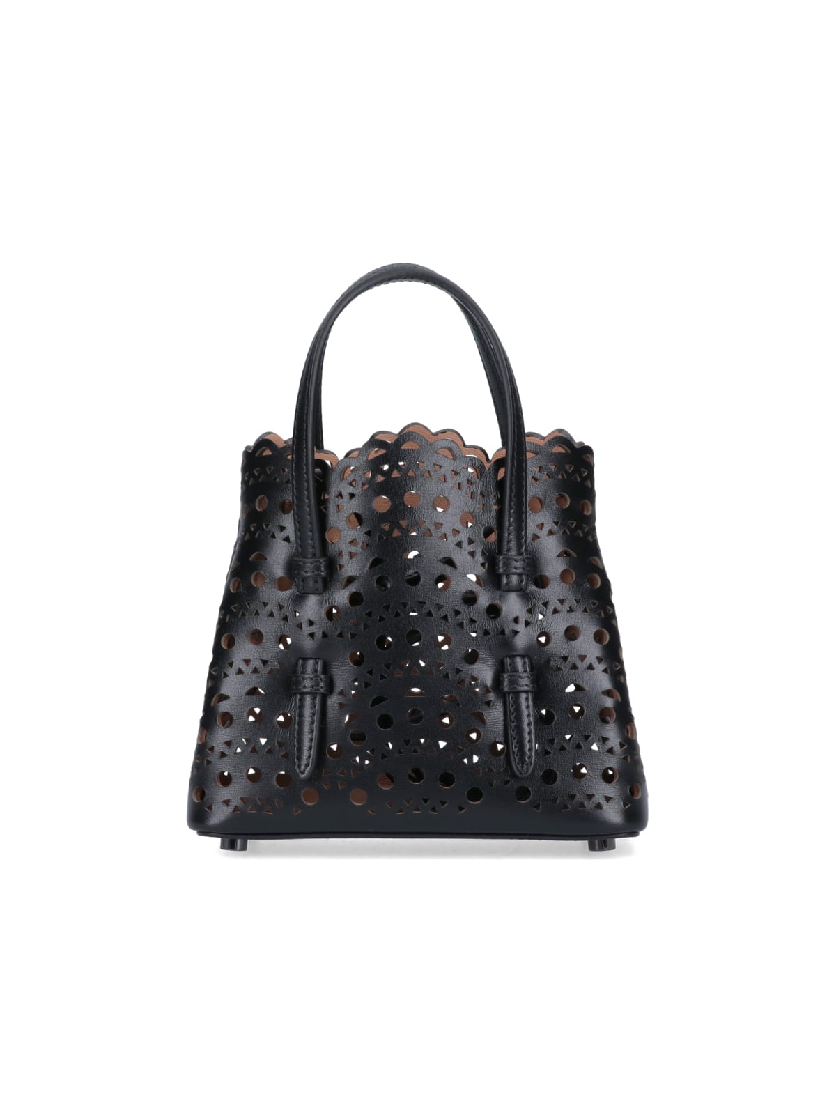 Shop Alaïa Mina 16 Micro Bag In Black