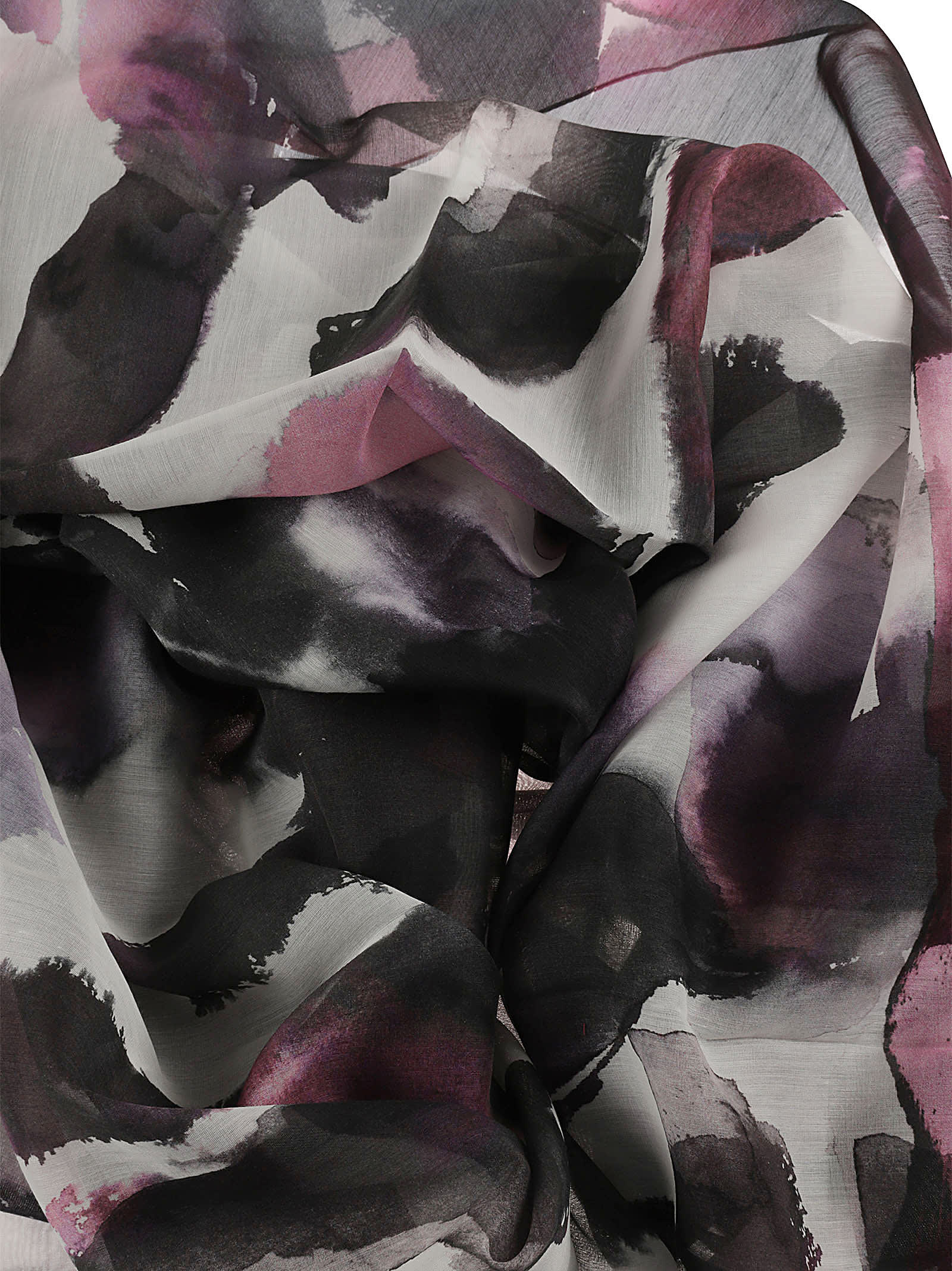 Alexander Mcqueen Printed All-over Scarf In Pink/black