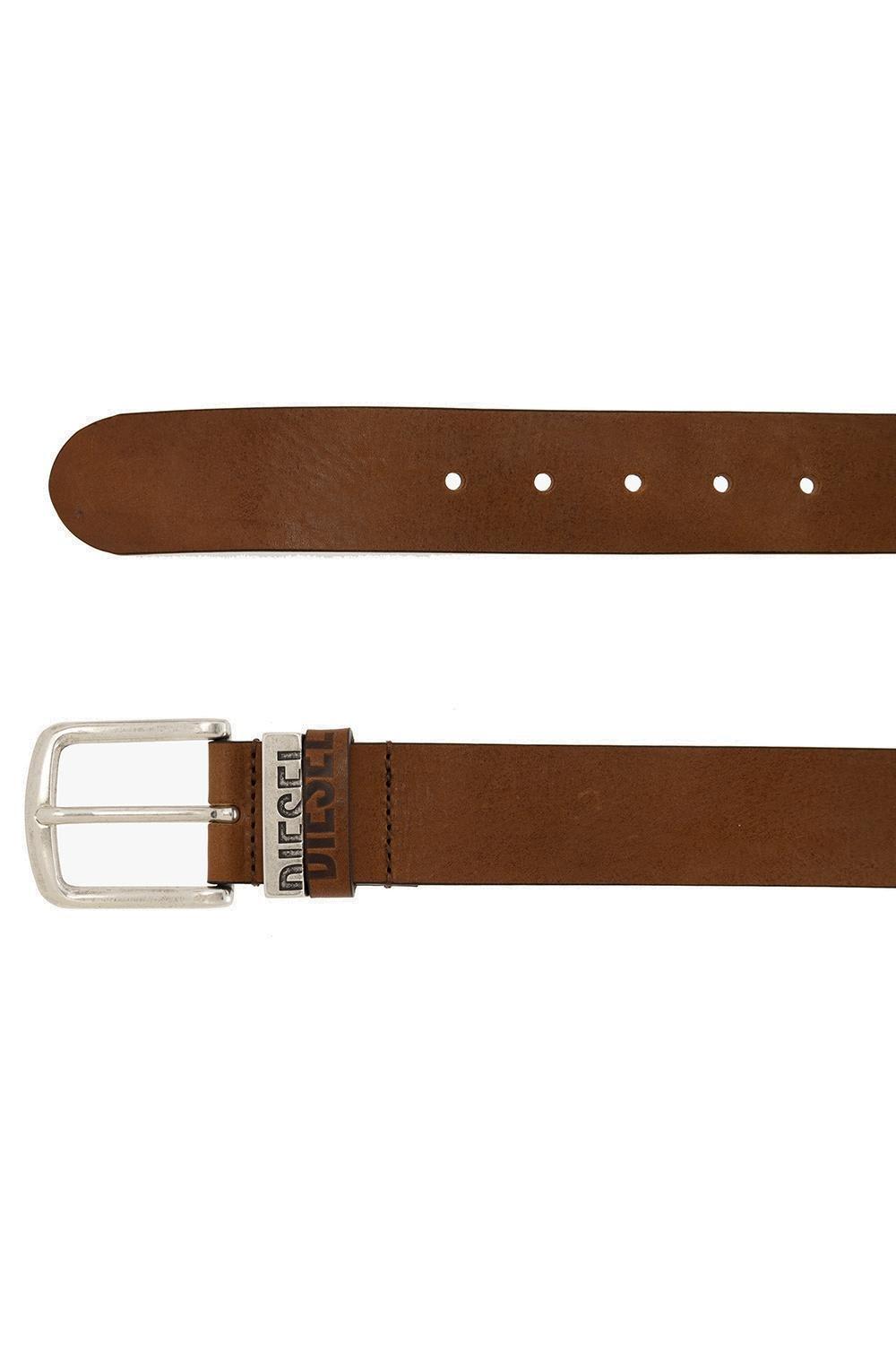 Diesel Logo B Visible Belt In Bruciato