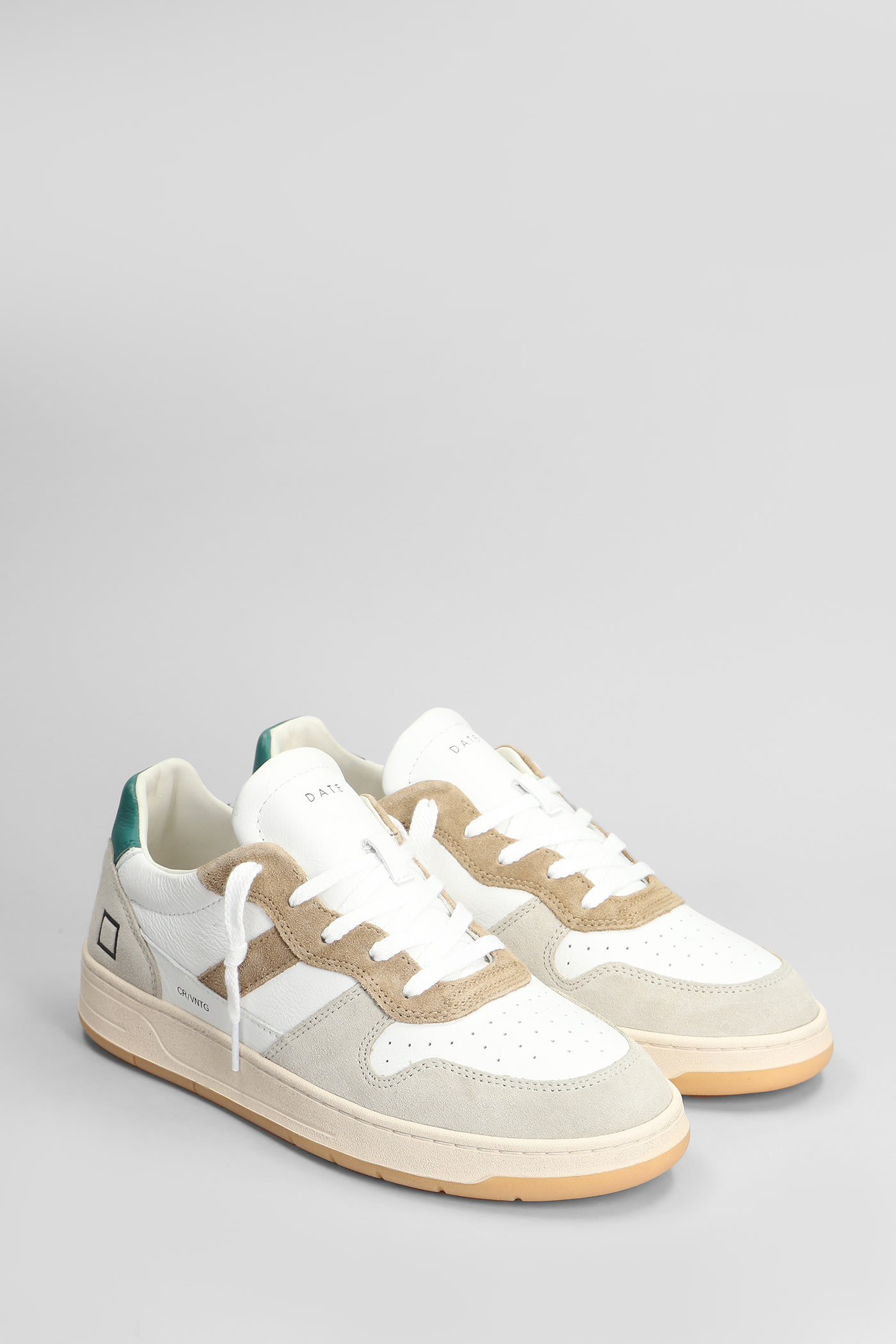 Shop Date Court 2.0 Sneakers In White Suede And Leather