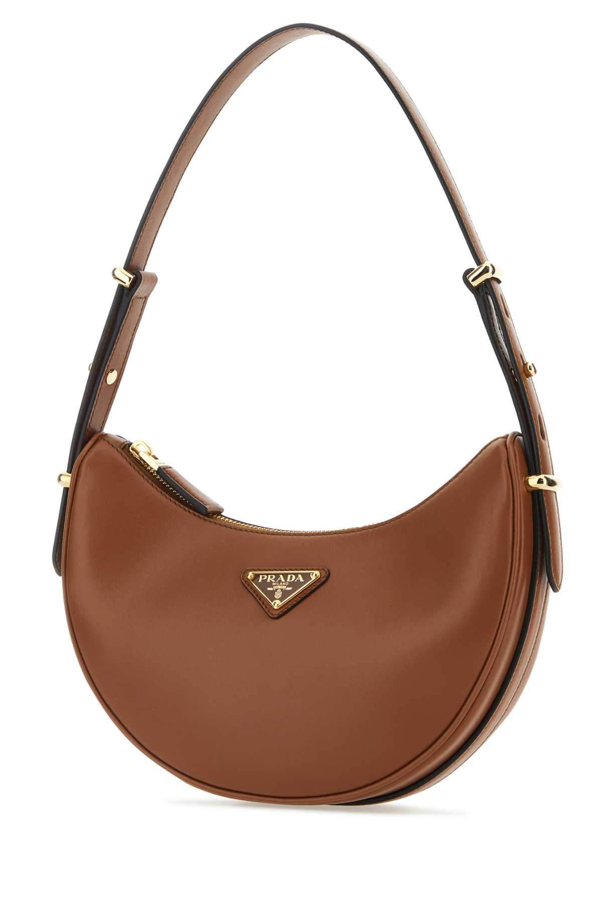 Prada Curved Shape Gold-tone Hardware Smooth Finish