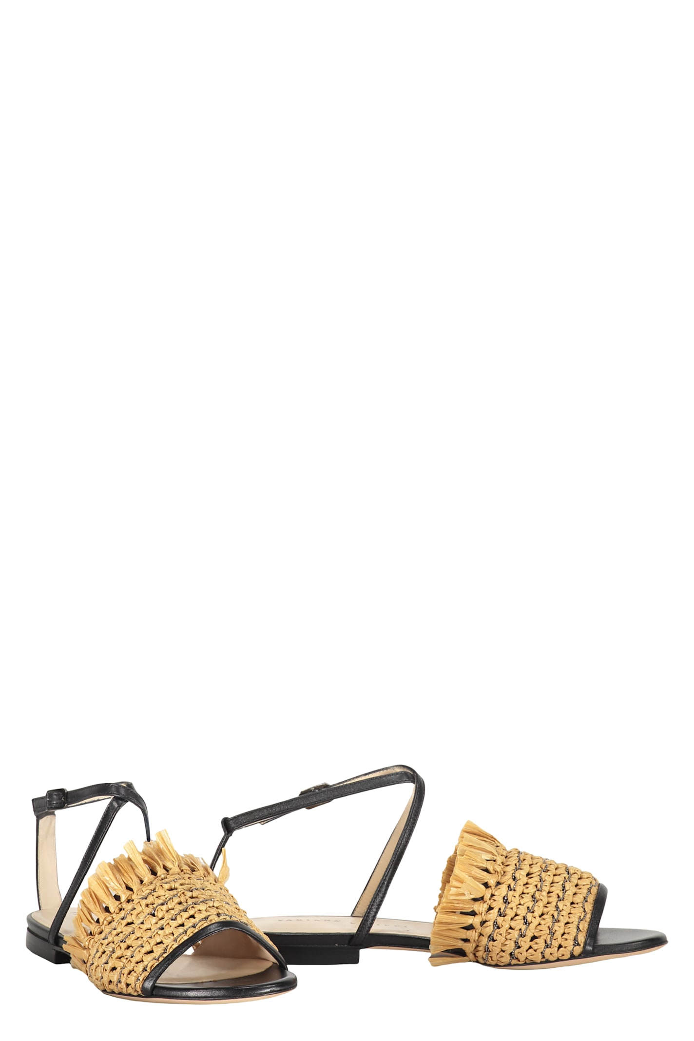 Fabiana Filippi Leather Sandals In Brown