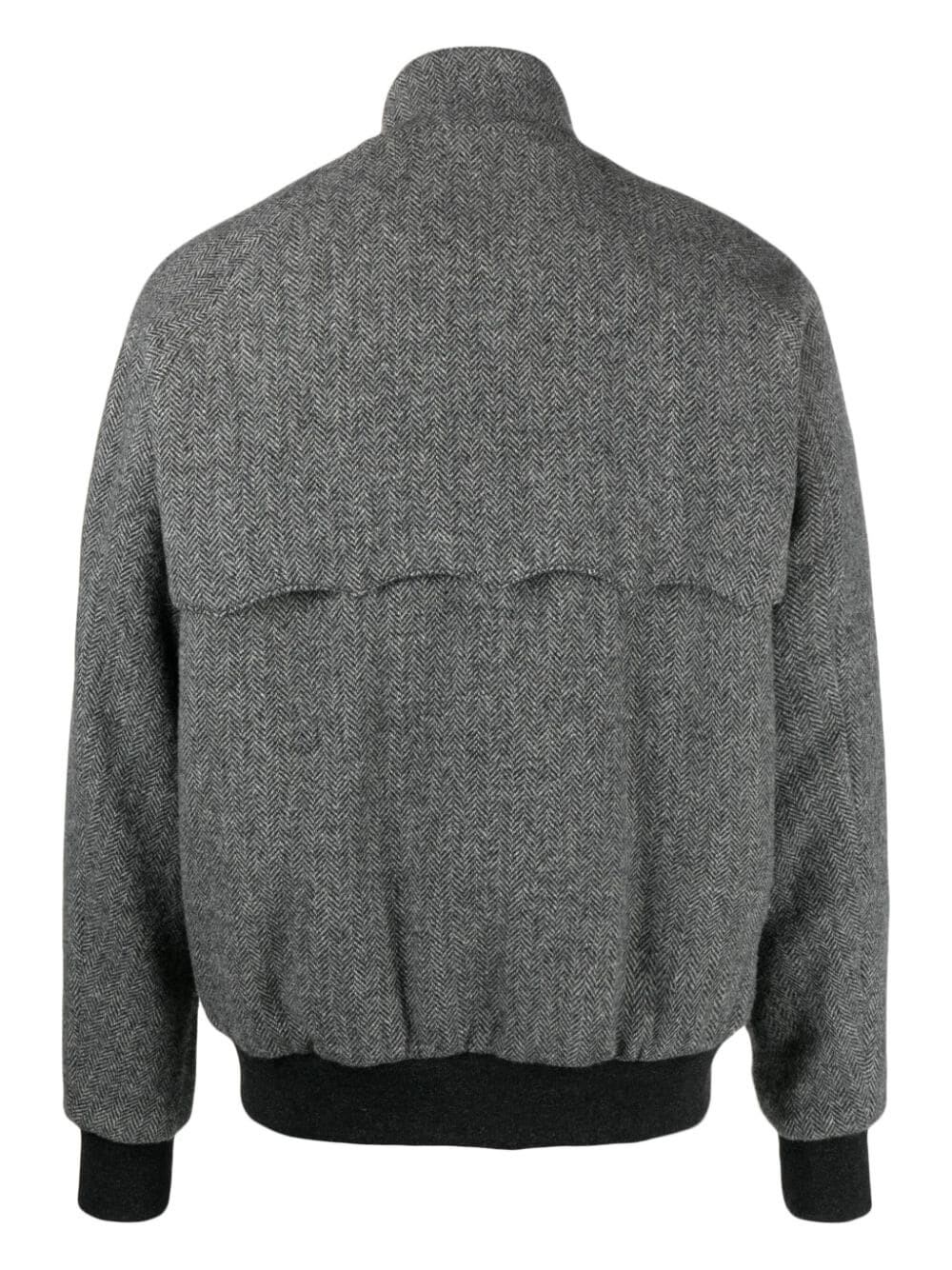 Shop Baracuta G9 Af Pocket Pattern Wool In Herringbone Grey