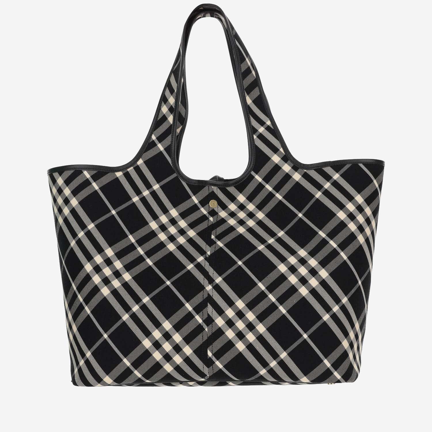 Tote Bag With Check Pattern