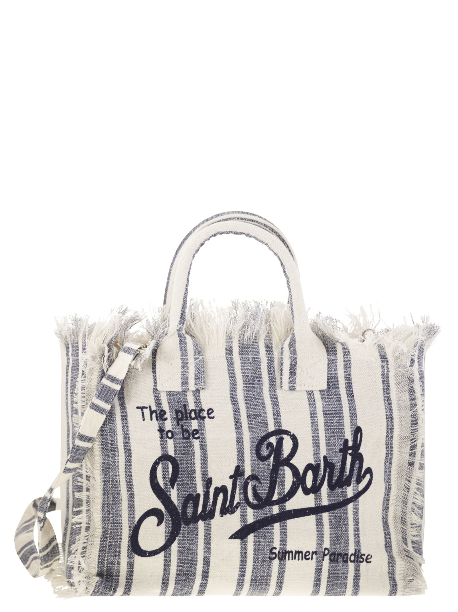 Mc2 Saint Barth Colette - Linen Handbag In Multi
