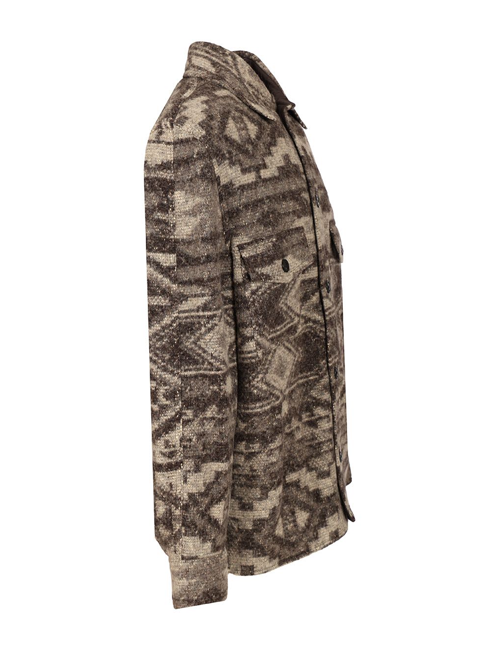 Isabel Marant Kervon Jacket Dark Brown In Multi