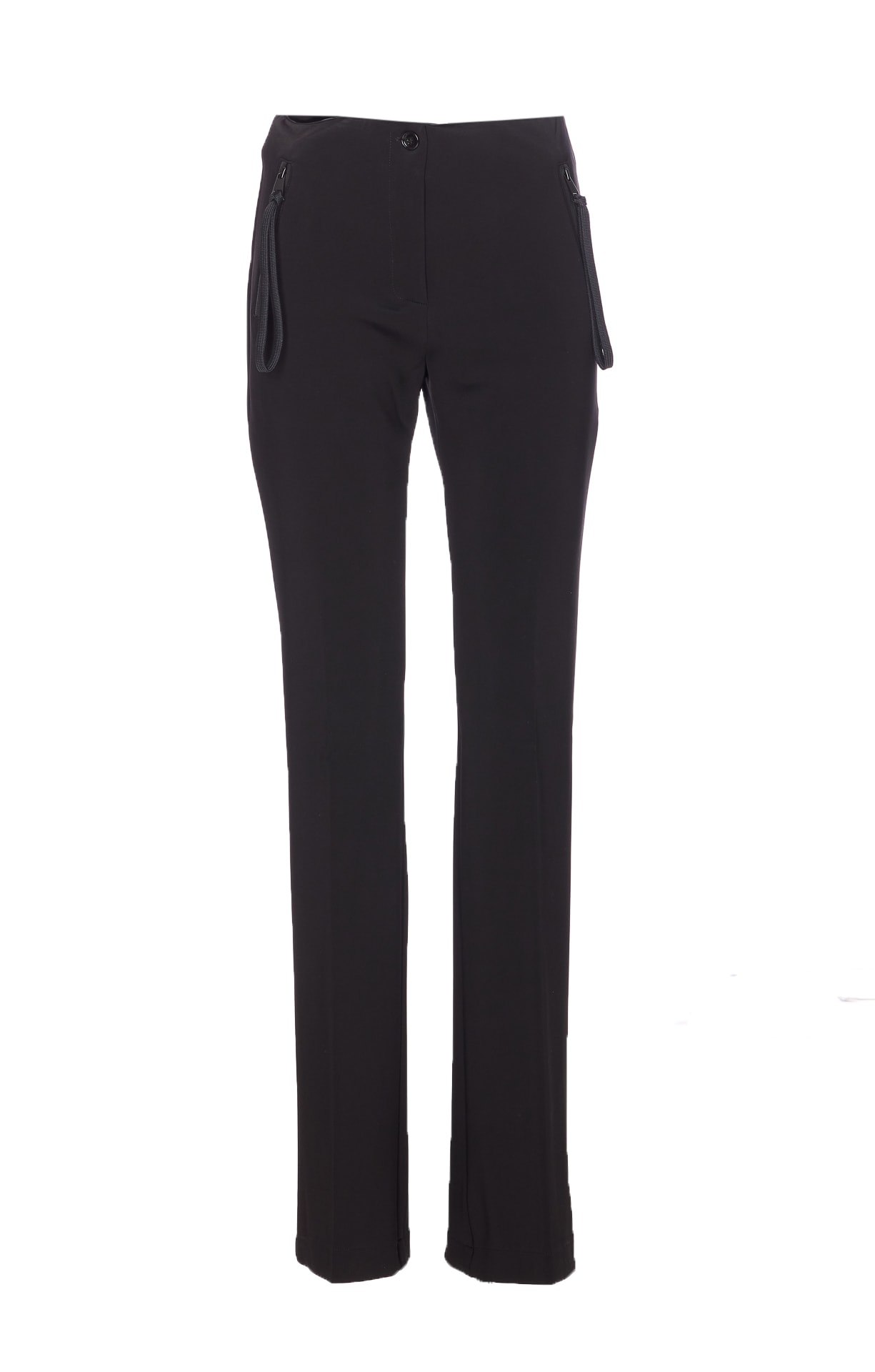 Pinko Tailored Trousers Featuring Zip Pockets In Black