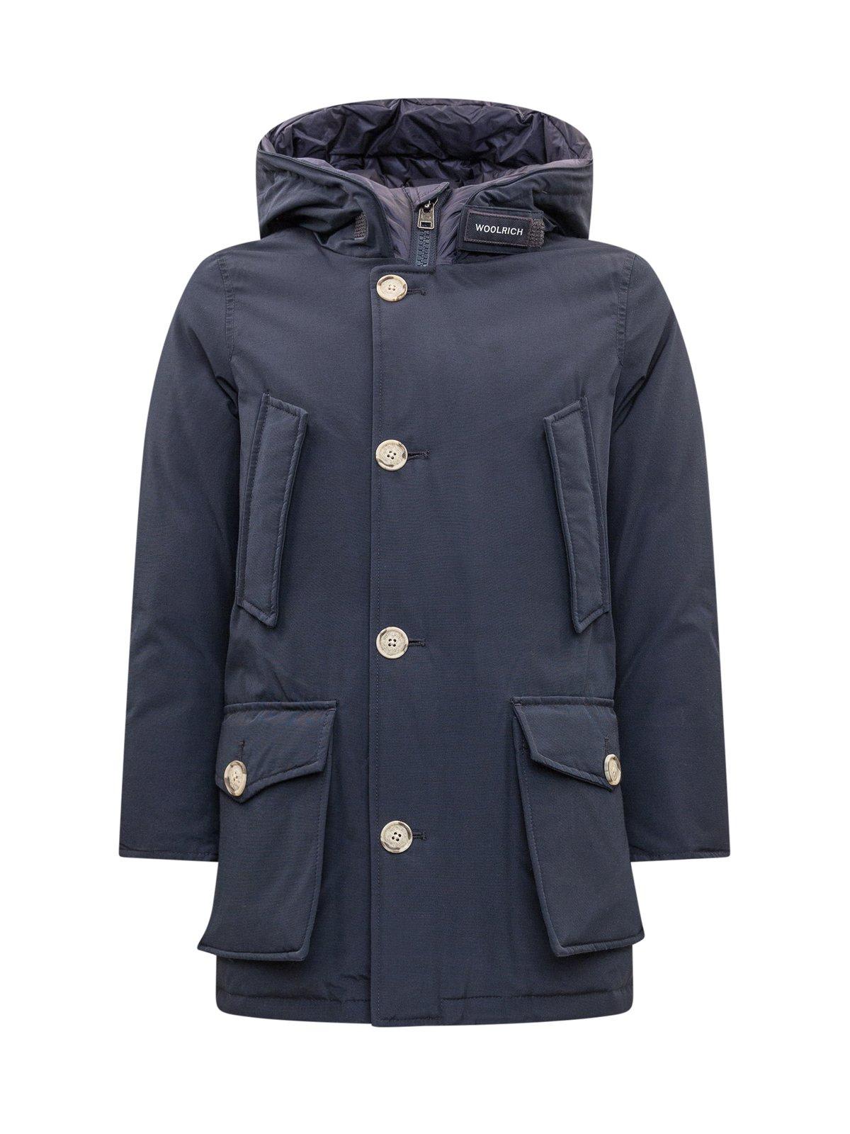 Woolrich Buttoned Long-sleeved Padded Coat