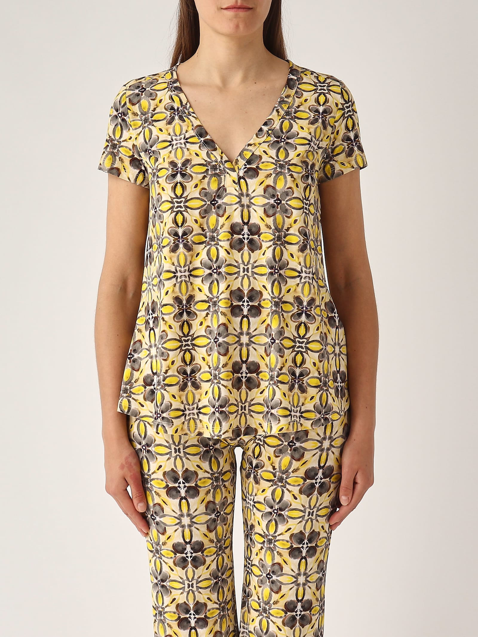 Maliparmi T-shirt Caleido T-shirt In Yellow