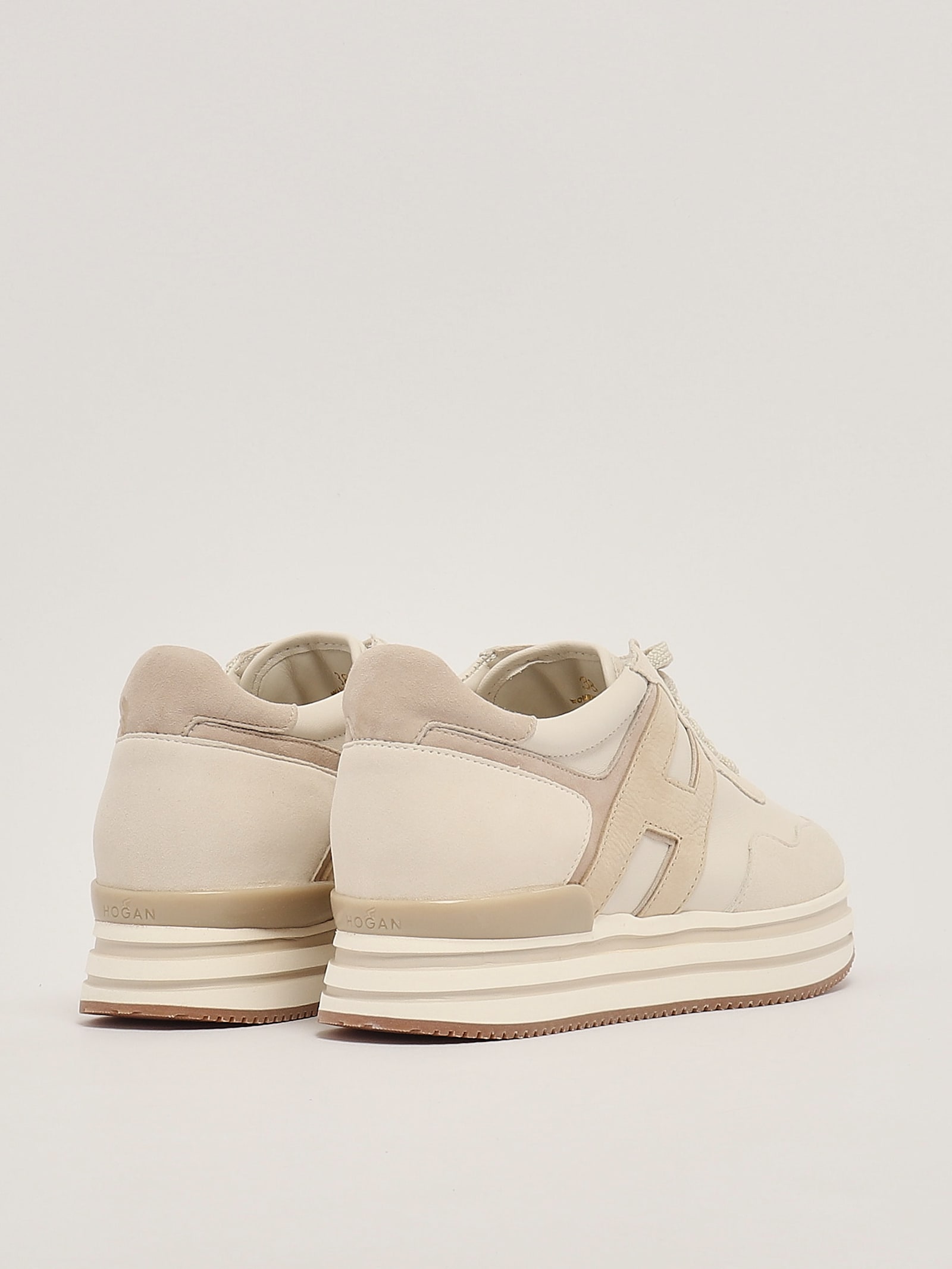 Shop Hogan Midi Platform H483 Sneaker In Burro