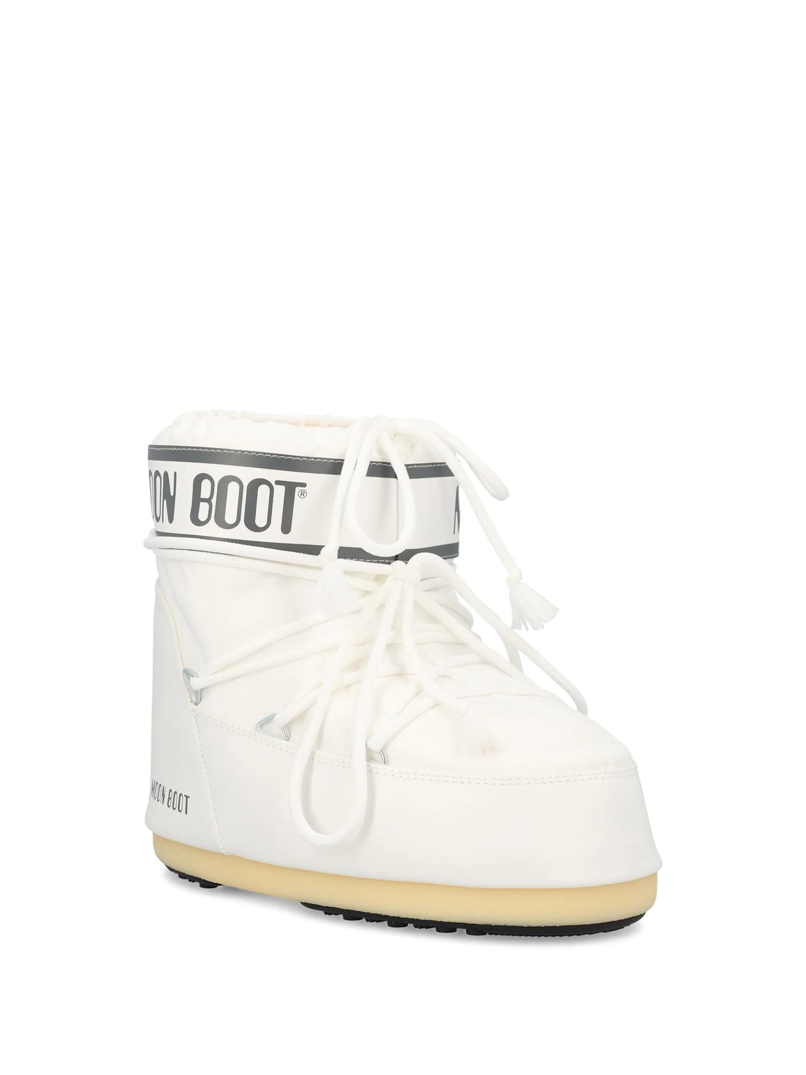 Moon Boot Icon Low Nylon White Snow Boots In Multi
