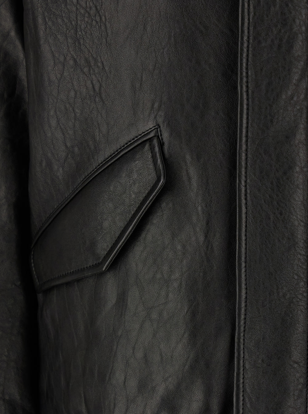 Shop Saint Laurent Black Bomber Jacket With Classic Collar In Leather Man