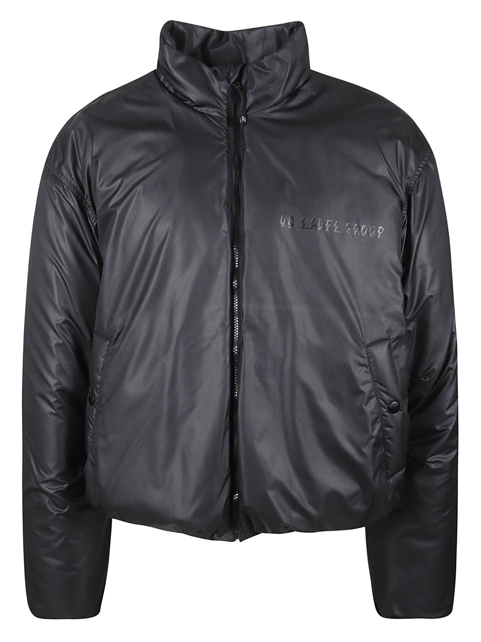 Shop 44 Label Group Logo Detail Zip Jacket In Black
