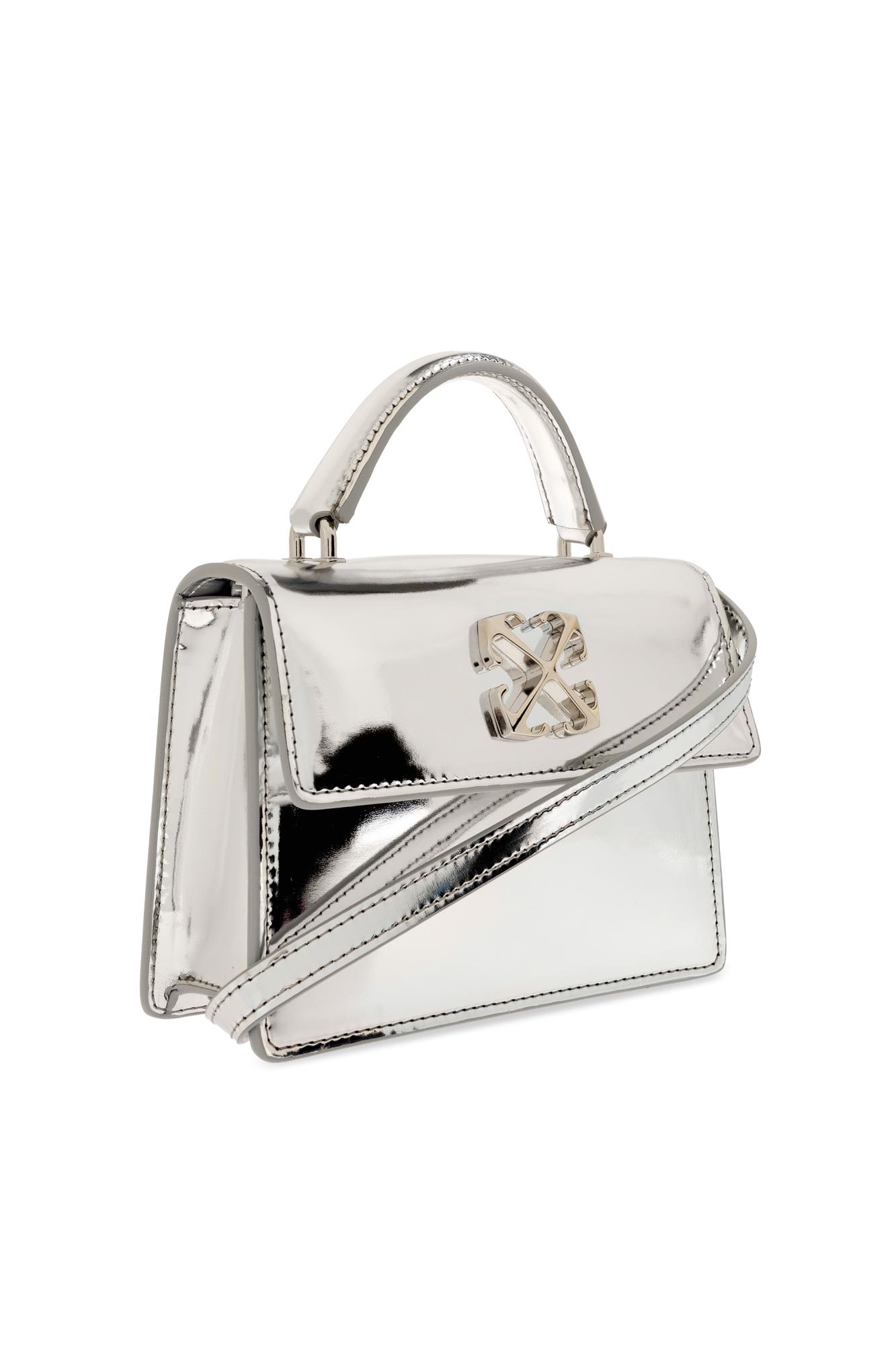 Shop Off-white Shoulder Bag Jitney In Silver