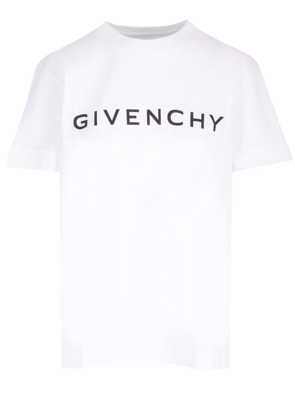 Givenchy Reverse Logo T Shirt In Bianco