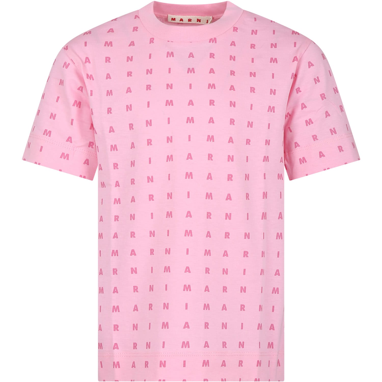 Shop Marni Pink T-shirt For Girl With Logo