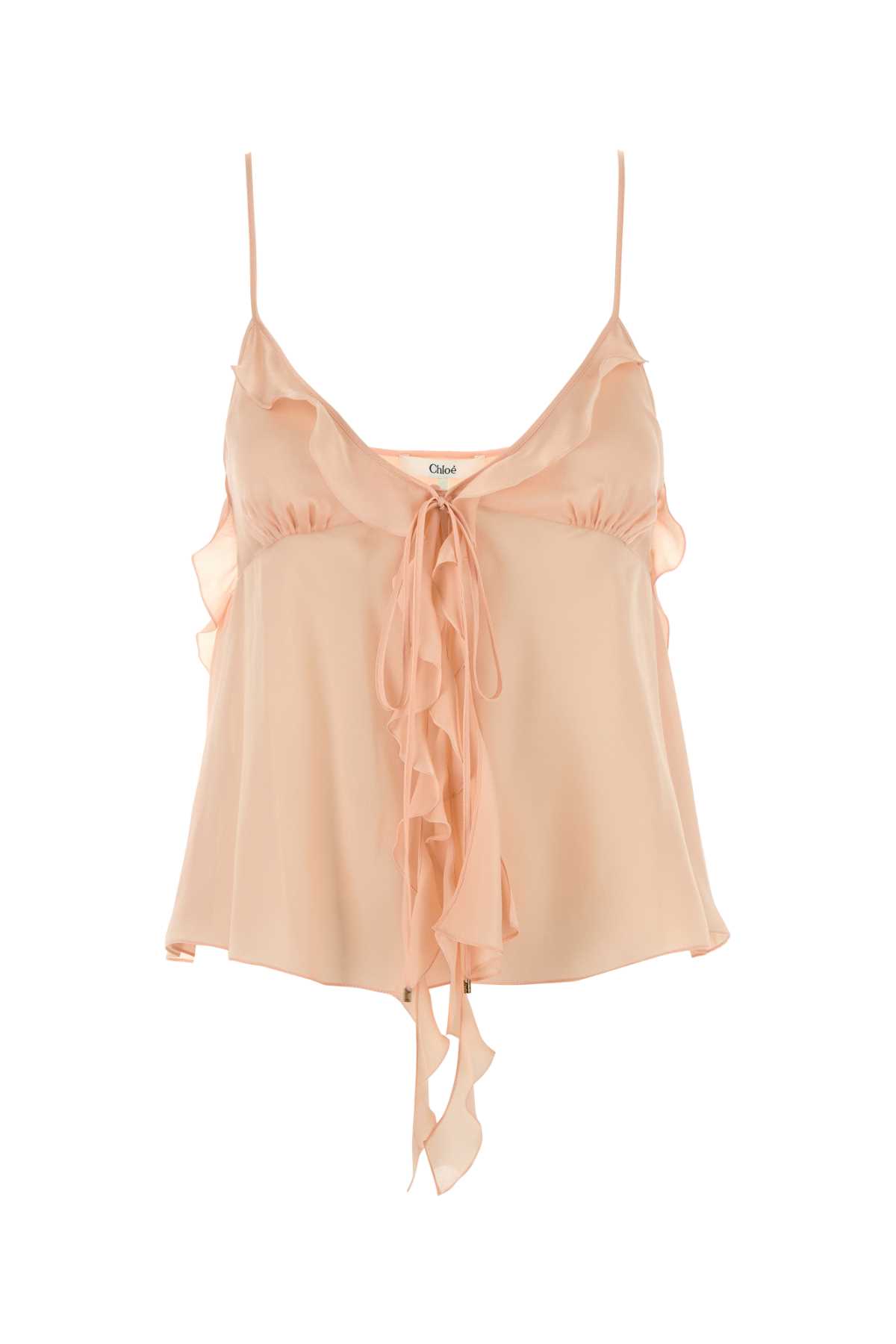 Chloé Powder Pink Silk Top