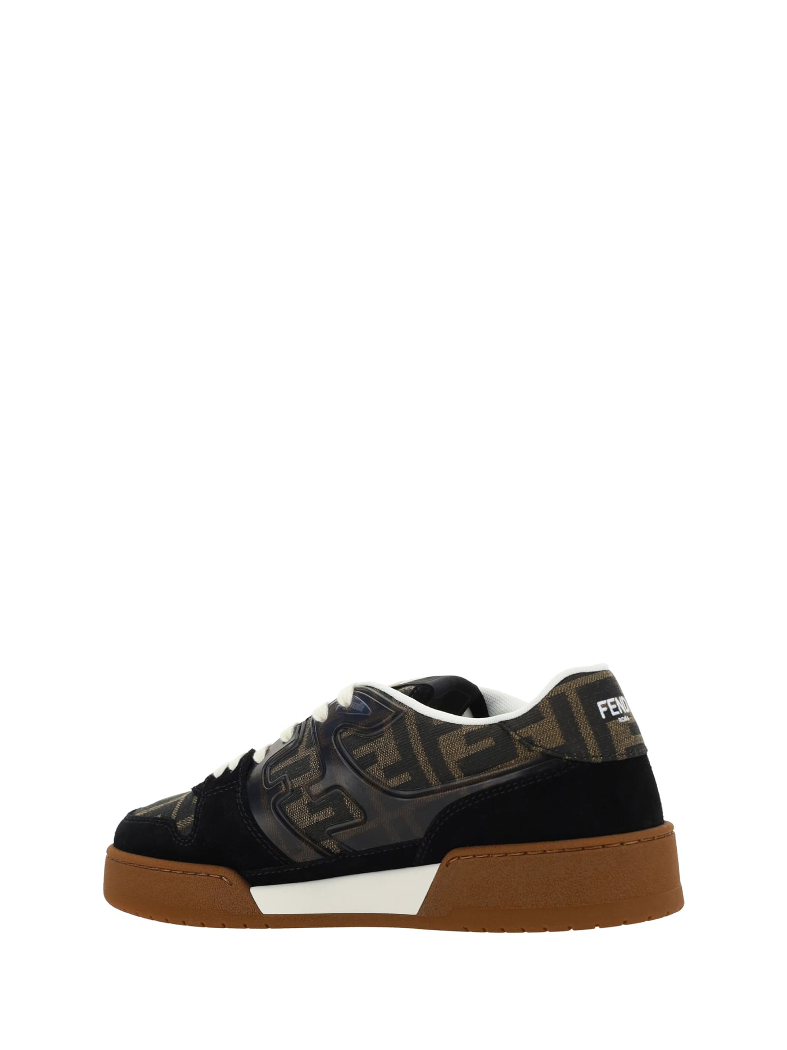 Shop Fendi Match Sneakers In Nero/tab/bianco