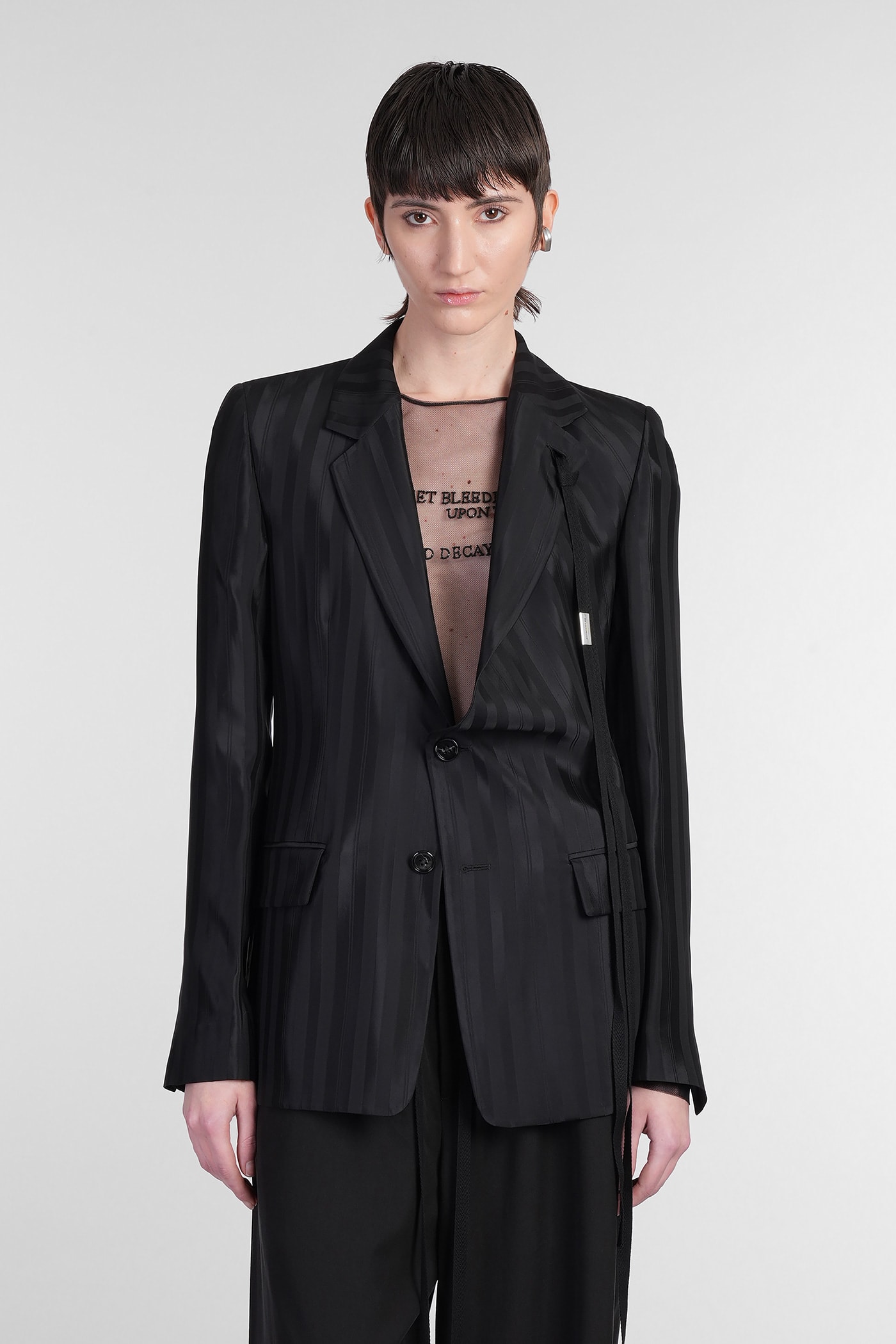 Disa Blazer In Black Viscose