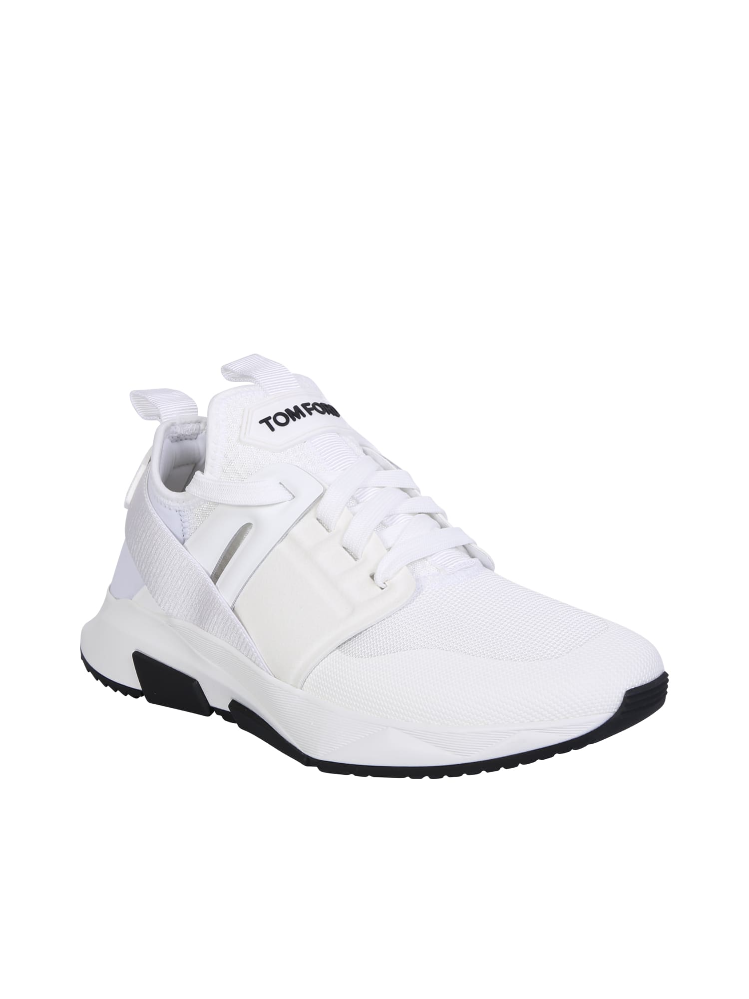 Shop Tom Ford White Jago Sneakers