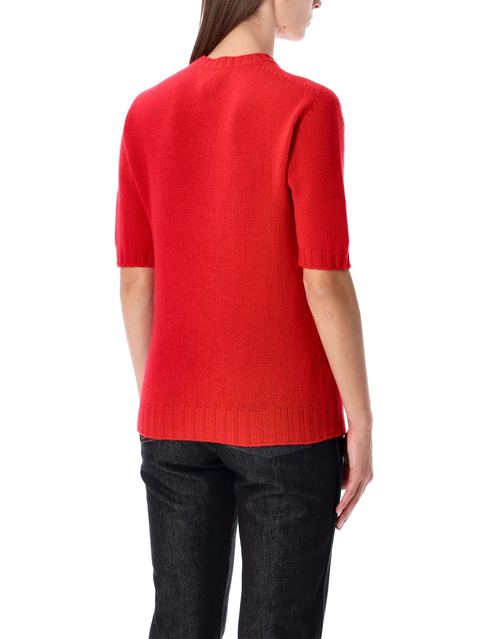 Fabiana Filippi Short Sleeve Sweater In Red